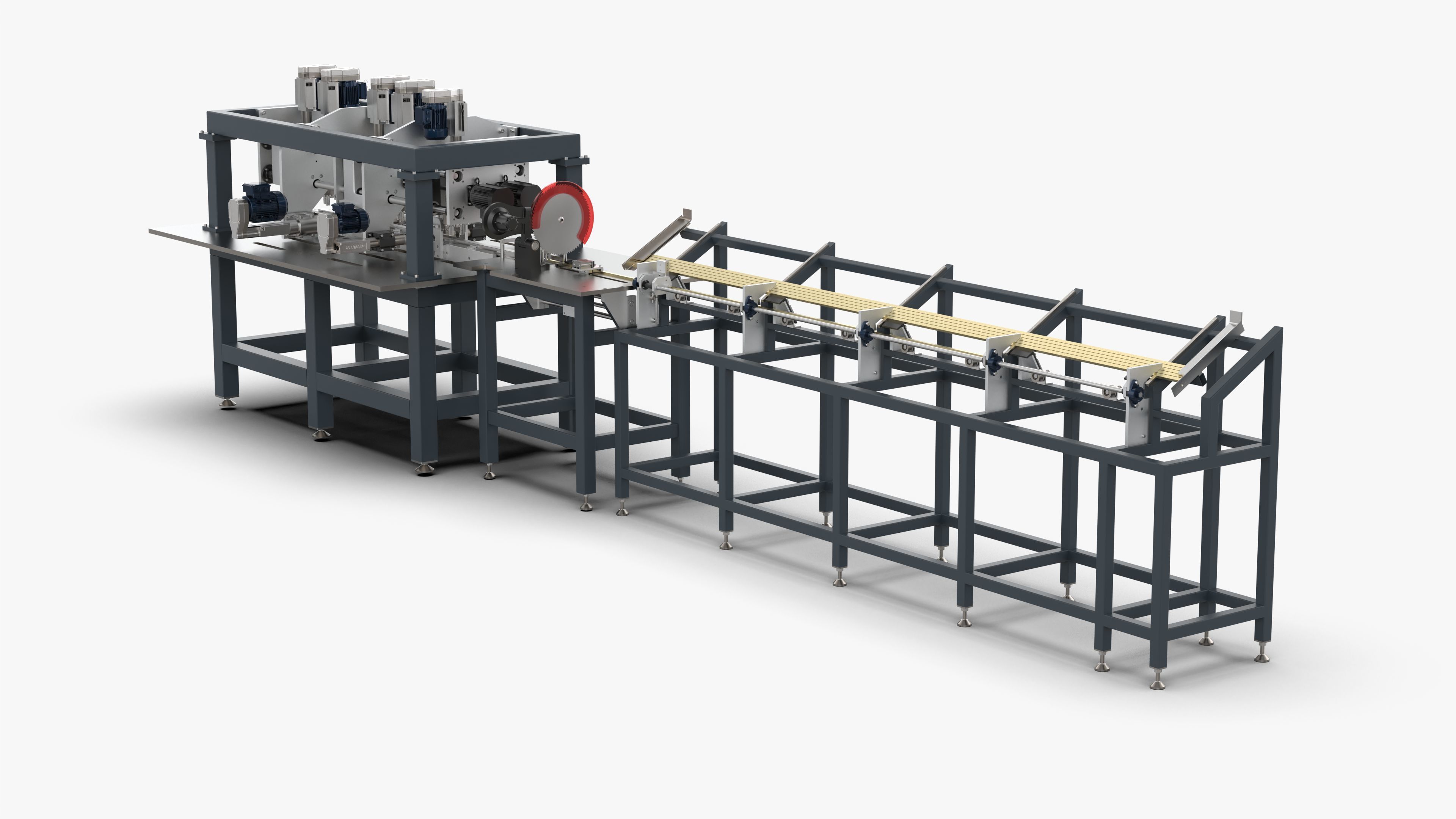 Square Tube Bar Feed Cutting Drilling and Tapping Machine 3D model_11