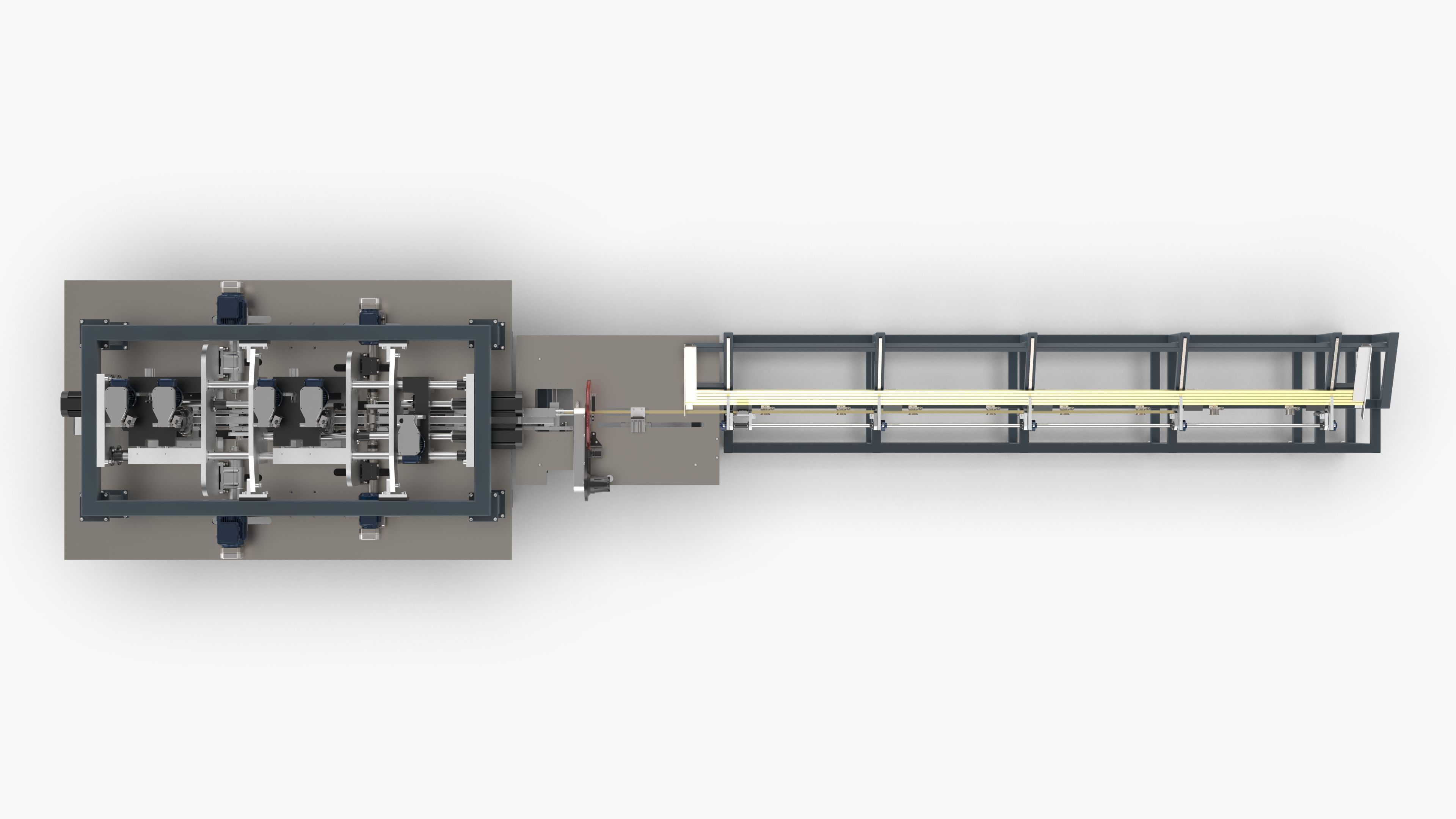 Square Tube Bar Feed Cutting Drilling and Tapping Machine 3D model_10