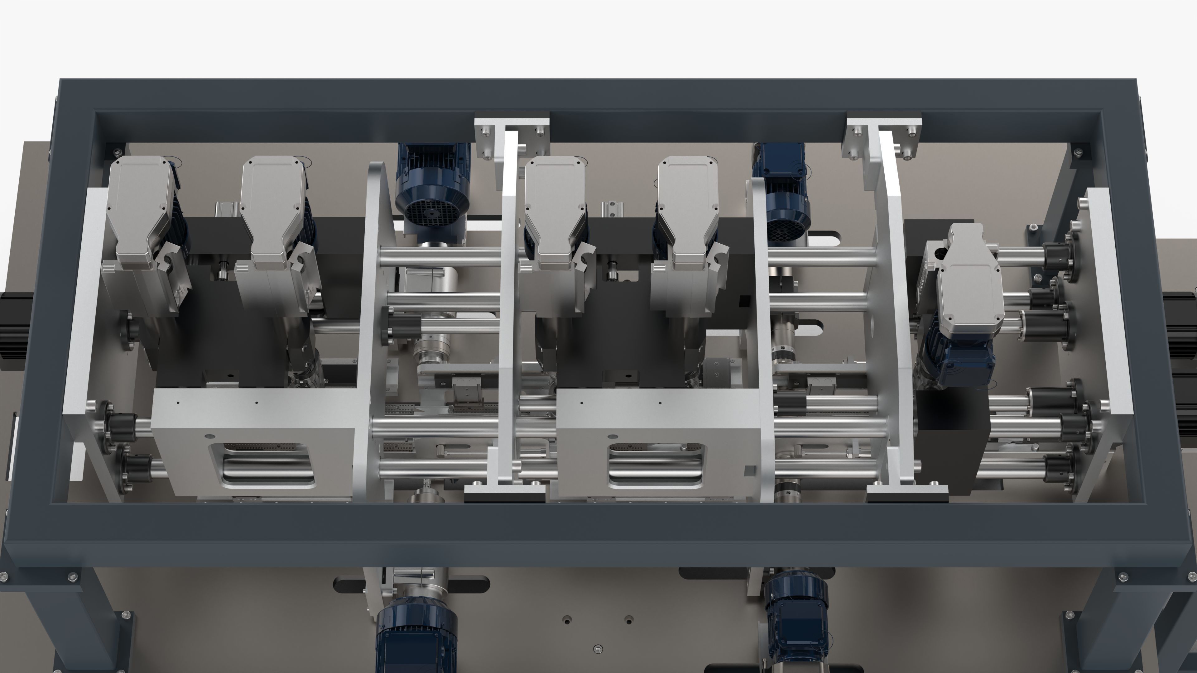 Square Tube Bar Feed Cutting Drilling and Tapping Machine 3D model_9