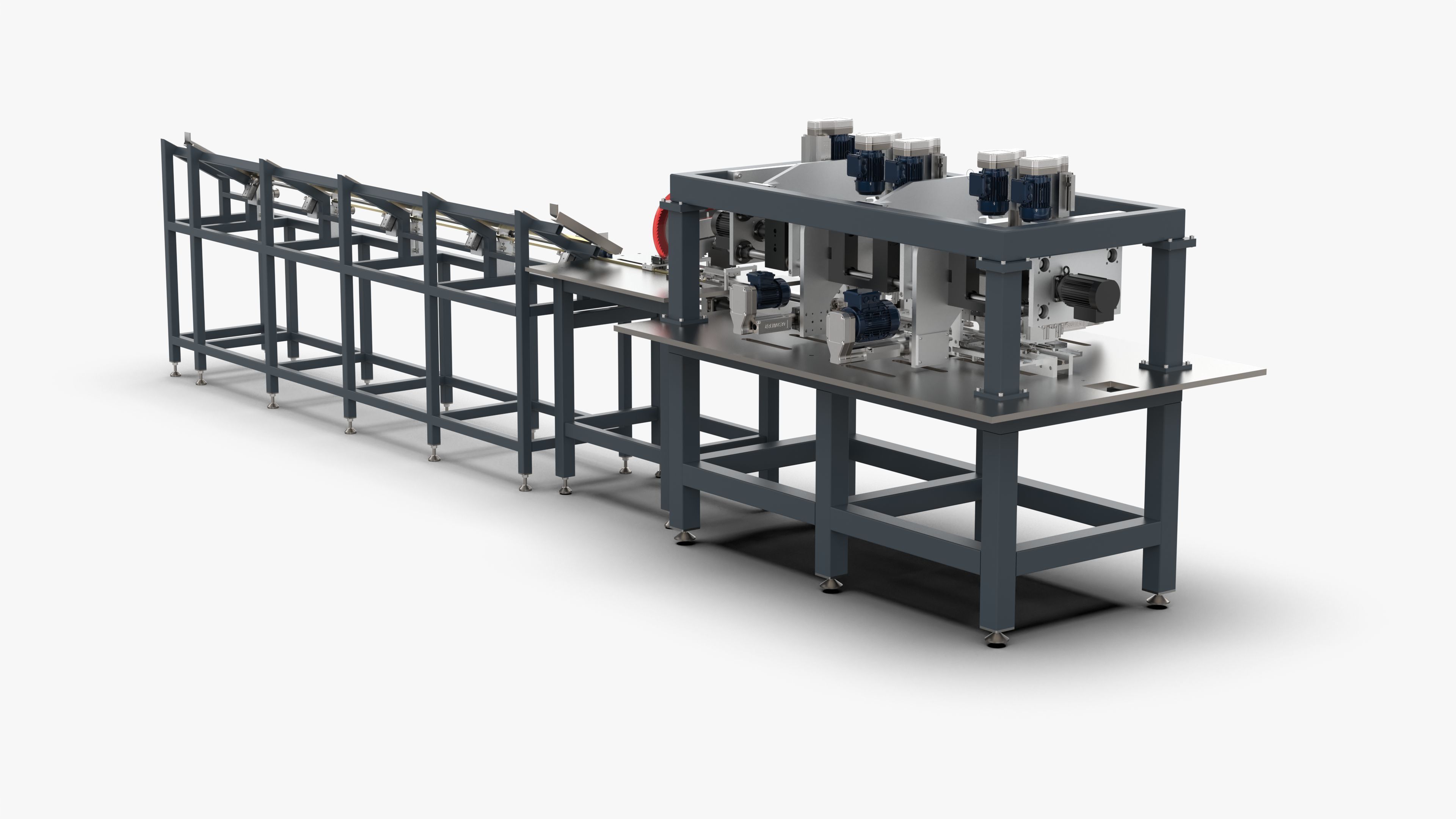 Square Tube Bar Feed Cutting Drilling and Tapping Machine 3D model_14