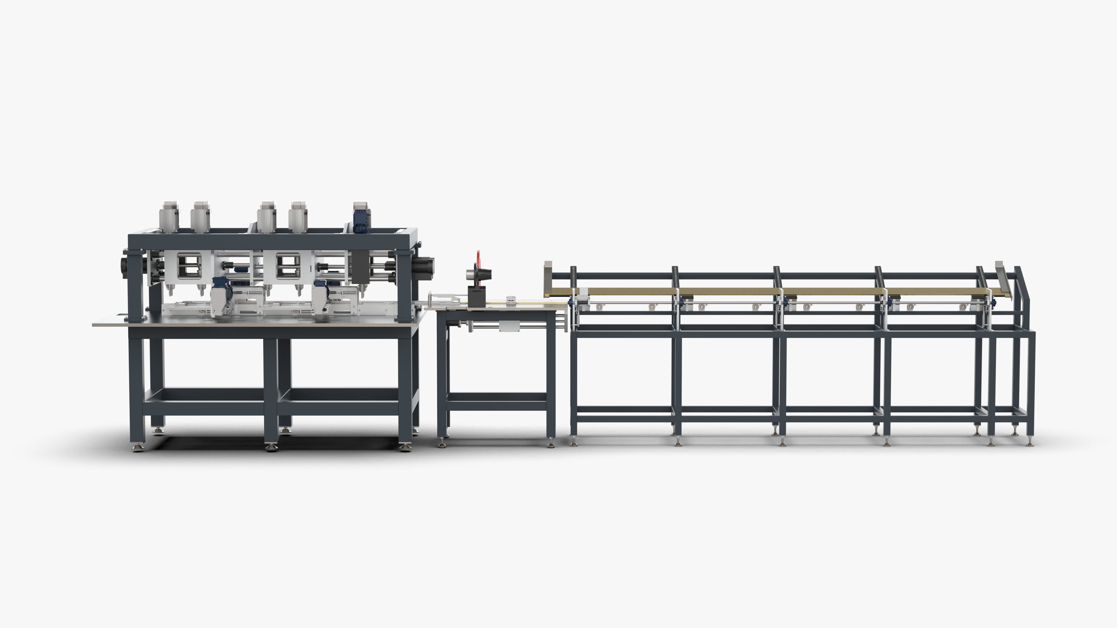 Square Tube Bar Feed Cutting Drilling and Tapping Machine 3D model_16