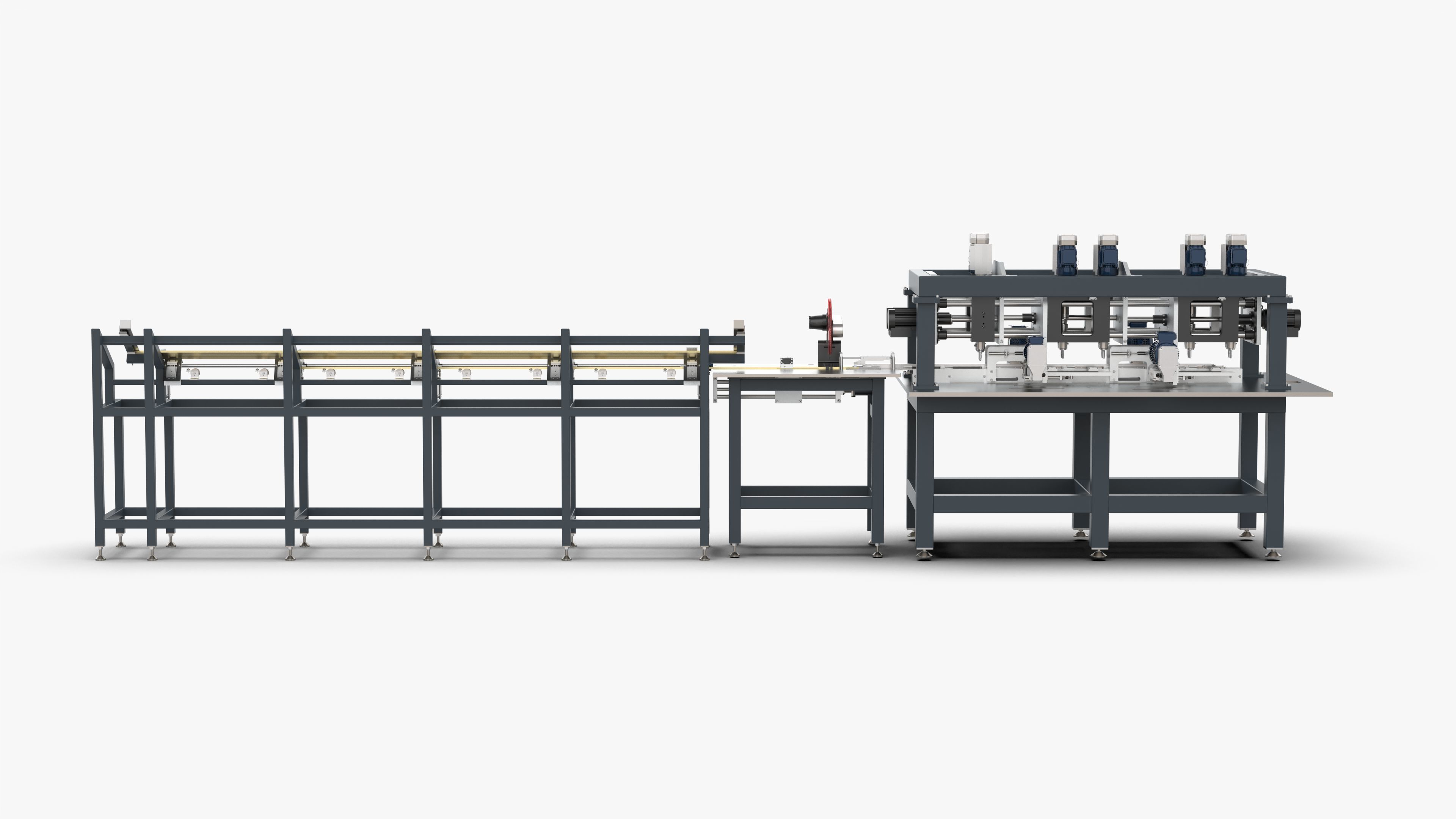 Square Tube Bar Feed Cutting Drilling and Tapping Machine 3D model_18