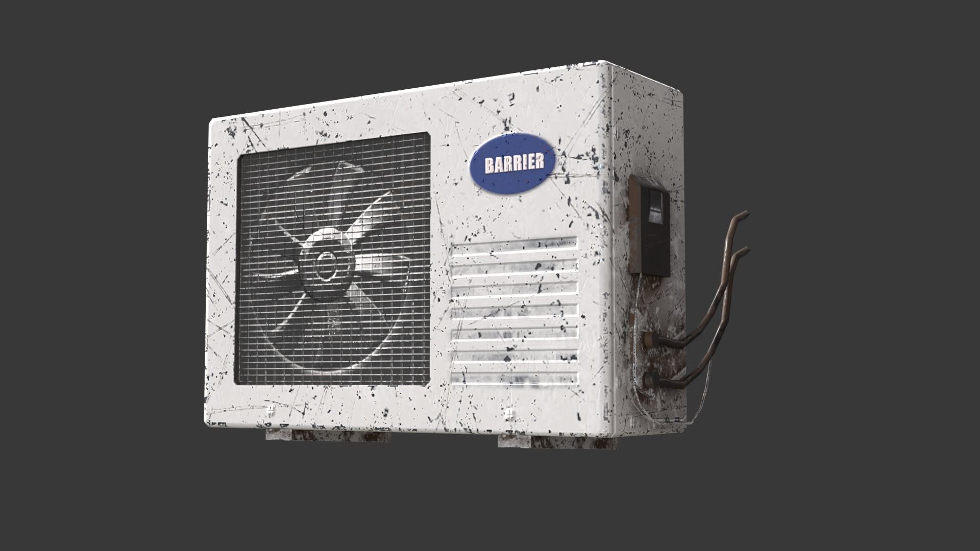 Air Conditioner collection Low-poly 3D model_4