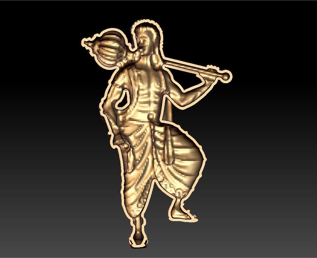 HUNUMAN PENDENT 3D print model_4