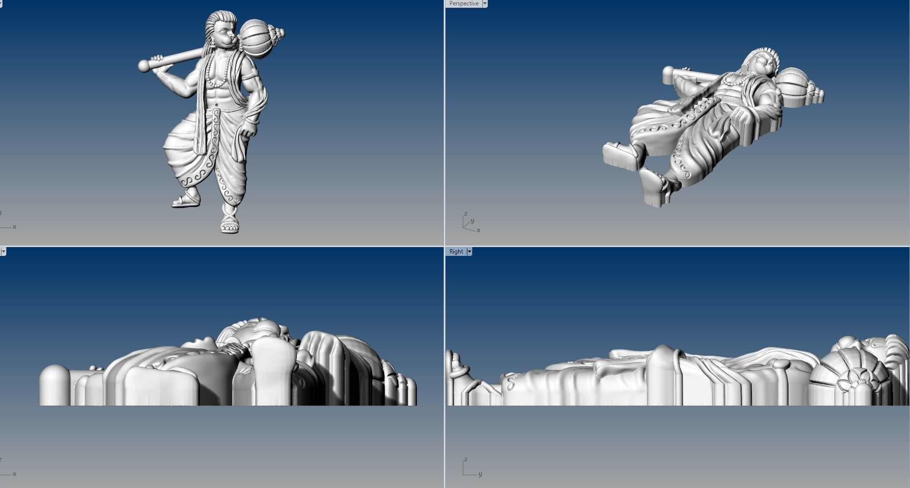 HUNUMAN PENDENT 3D print model_2