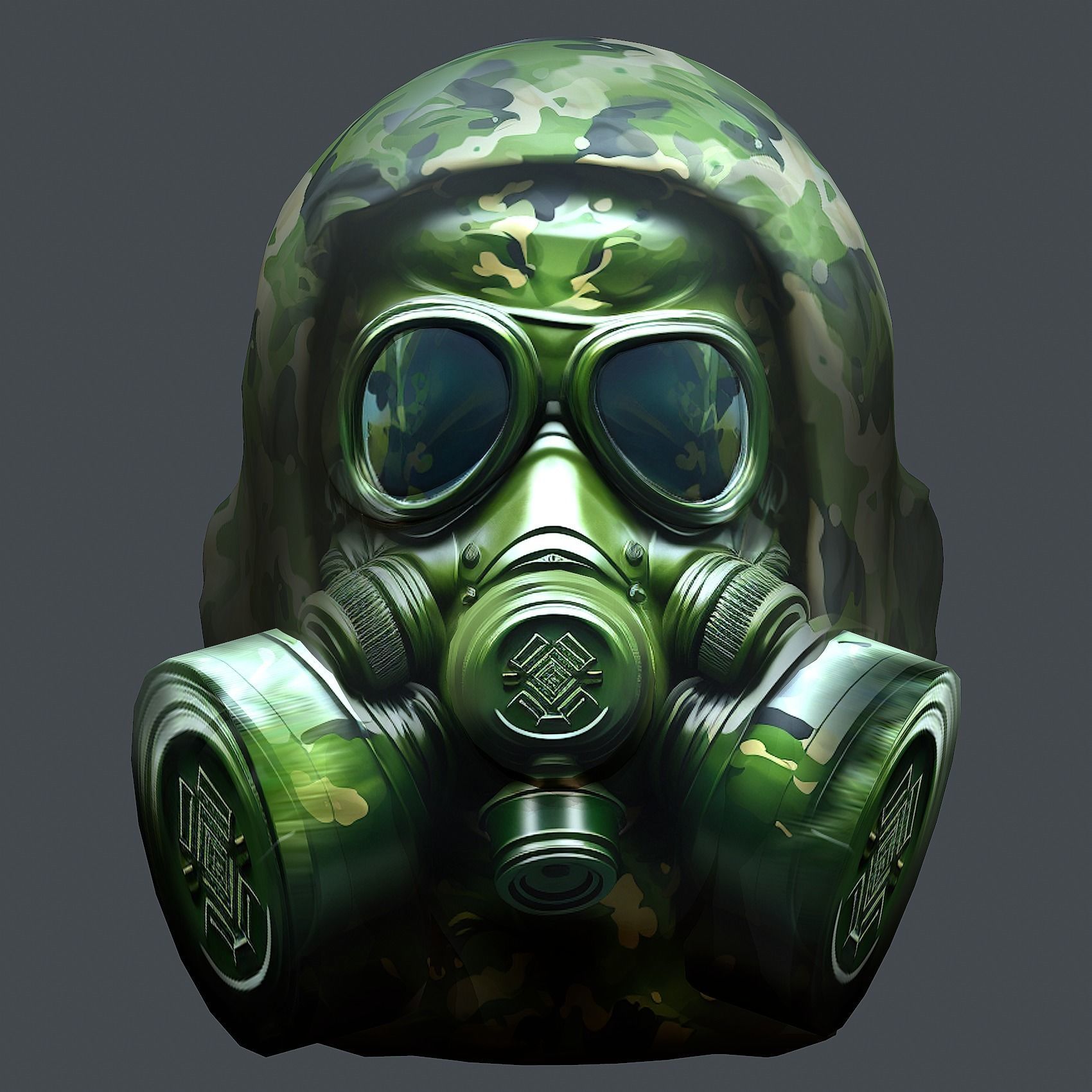 Helmet 3d model military combat Military Low-poly  Low-poly 3D model_4