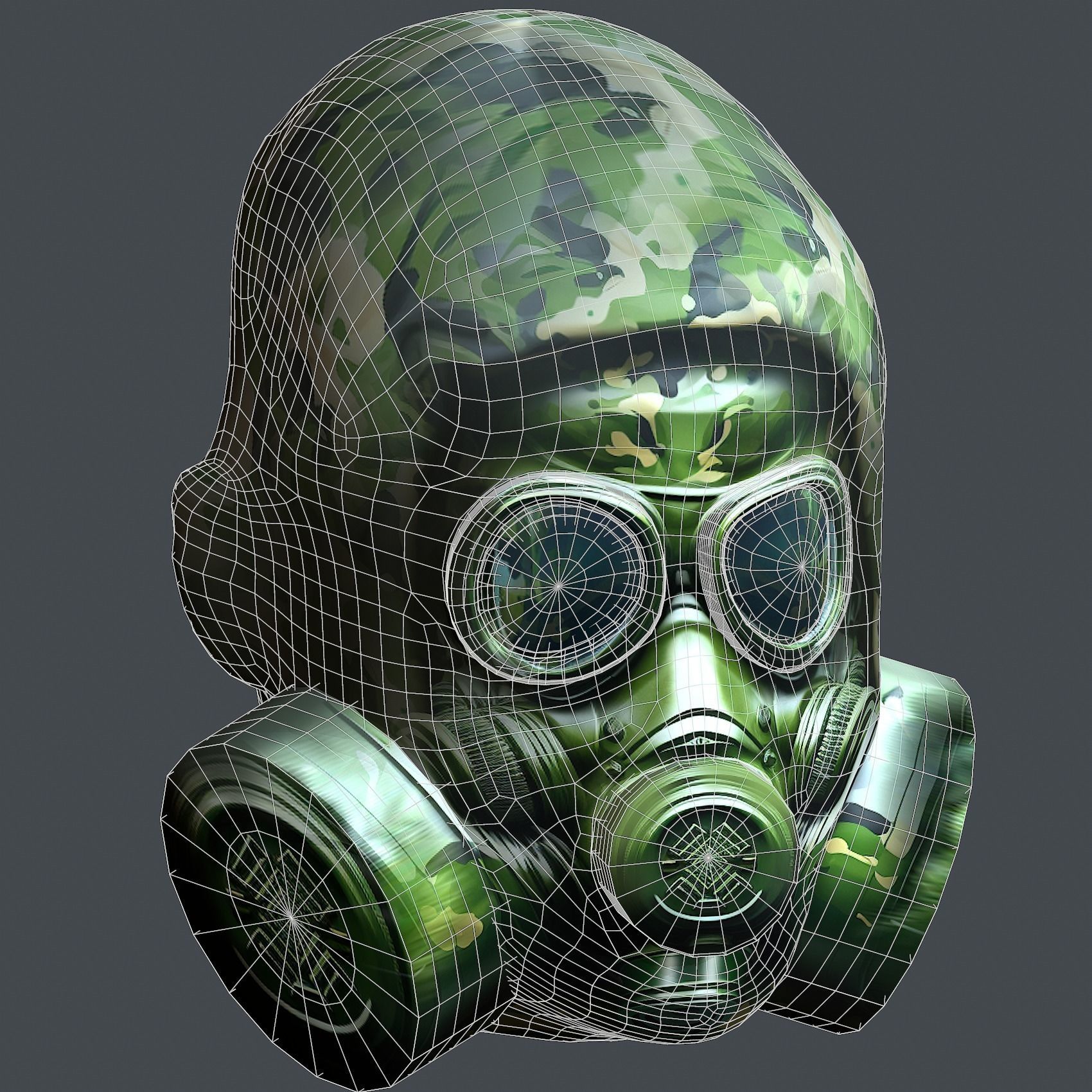 Helmet 3d model military combat Military Low-poly  Low-poly 3D model_11