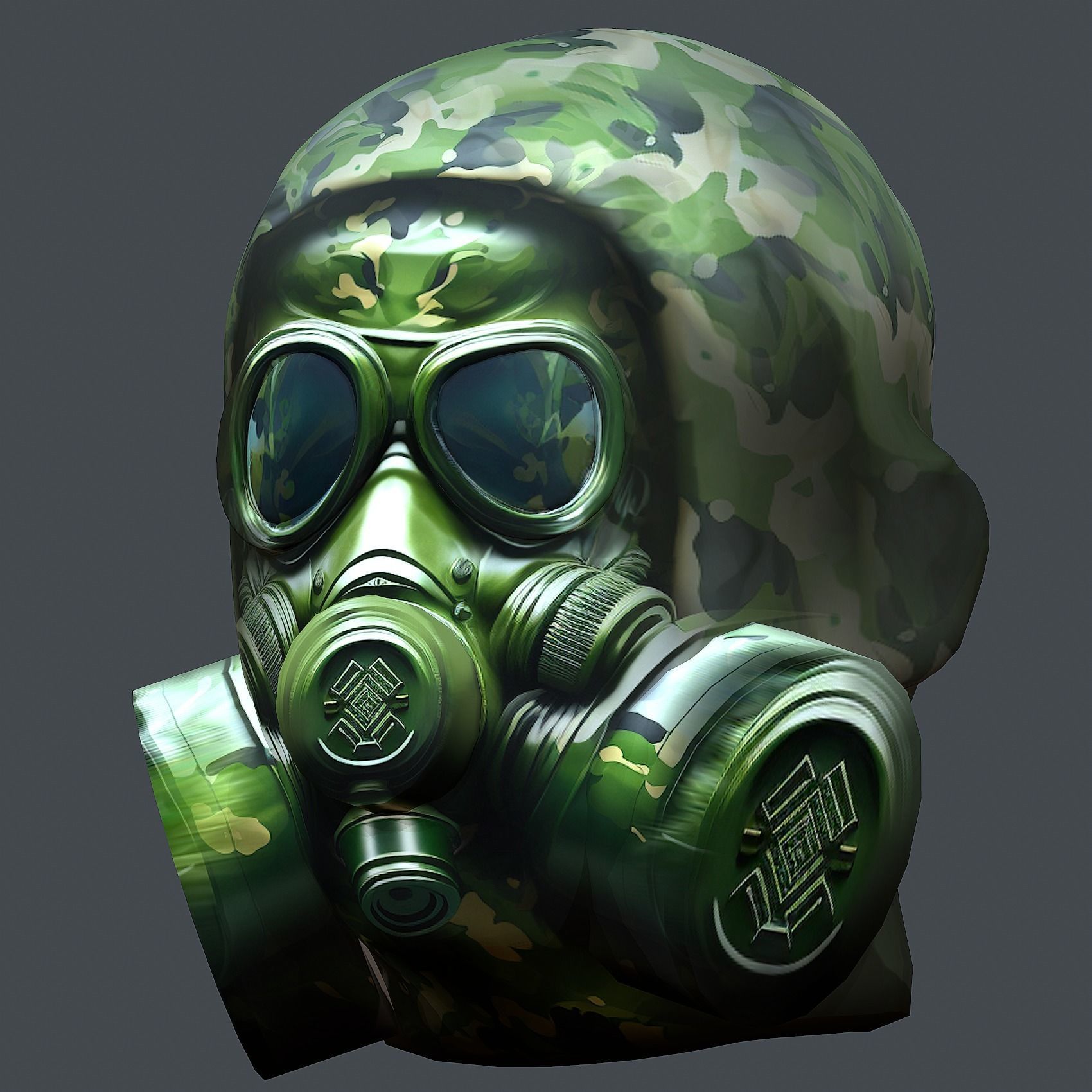 Helmet 3d model military combat Military Low-poly  Low-poly 3D model_10