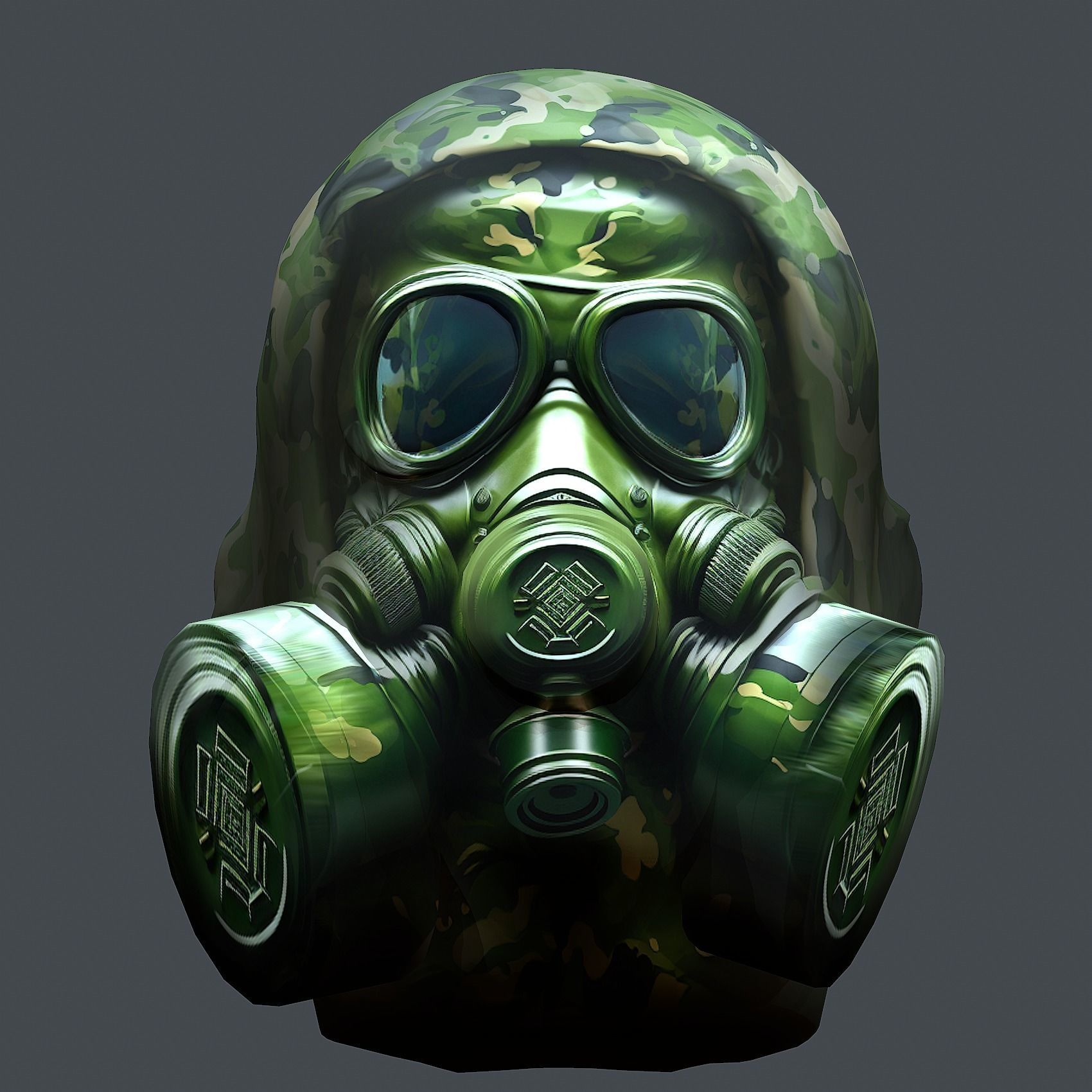 Helmet 3d model military combat Military Low-poly  Low-poly 3D model_7