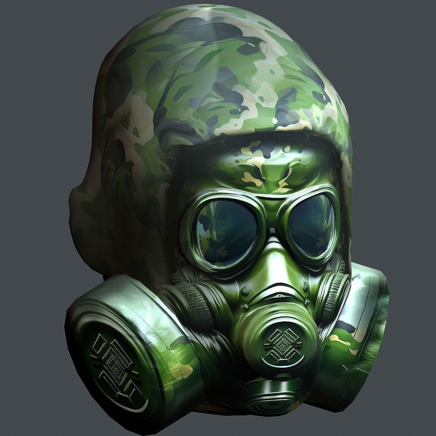 Helmet 3d model military combat Military Low-poly  Low-poly 3D model_8