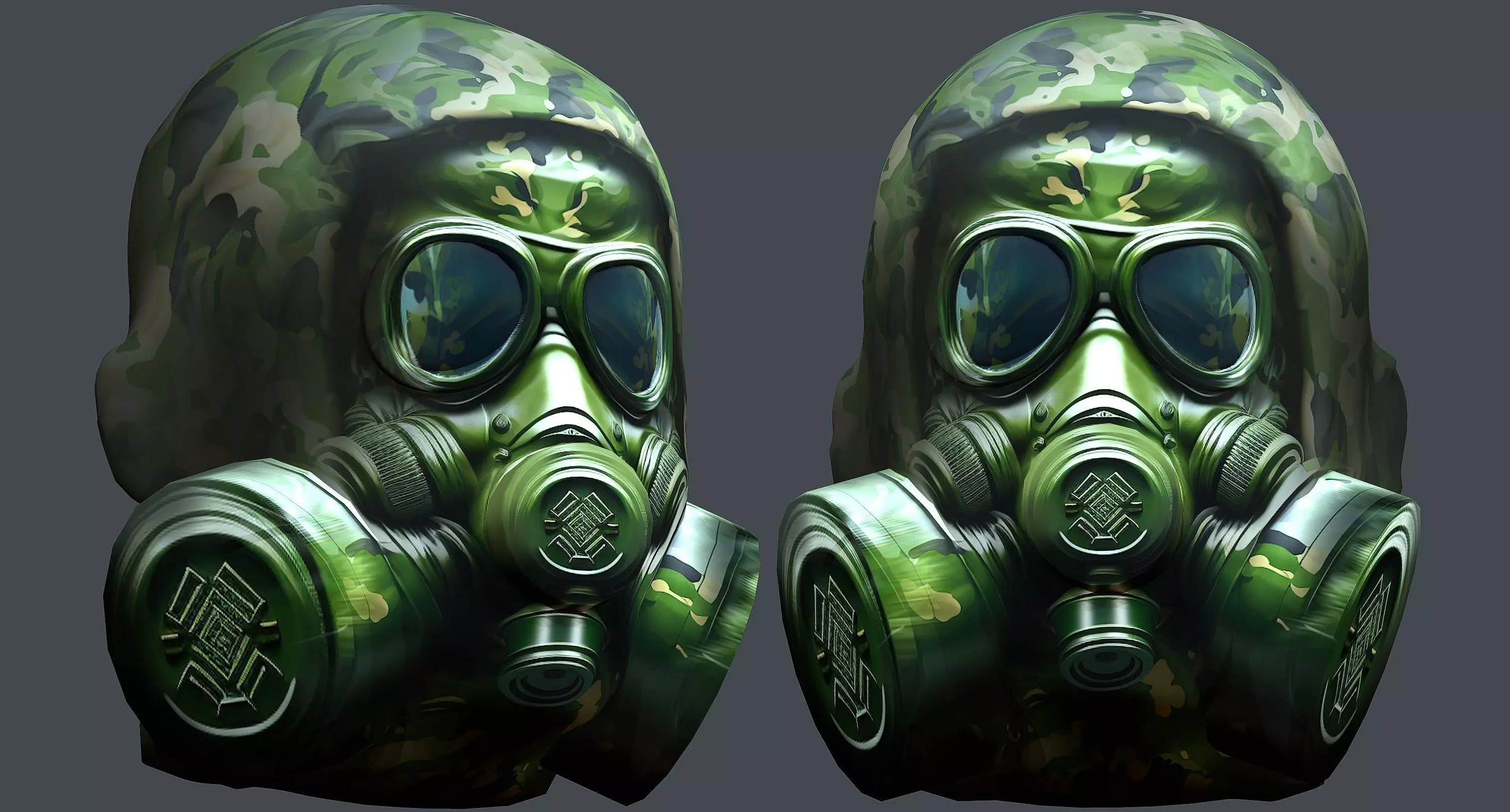 Helmet 3d model military combat Military Low-poly  Low-poly 3D model_0