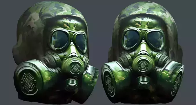 Helmet 3d model military combat Military Low-poly 