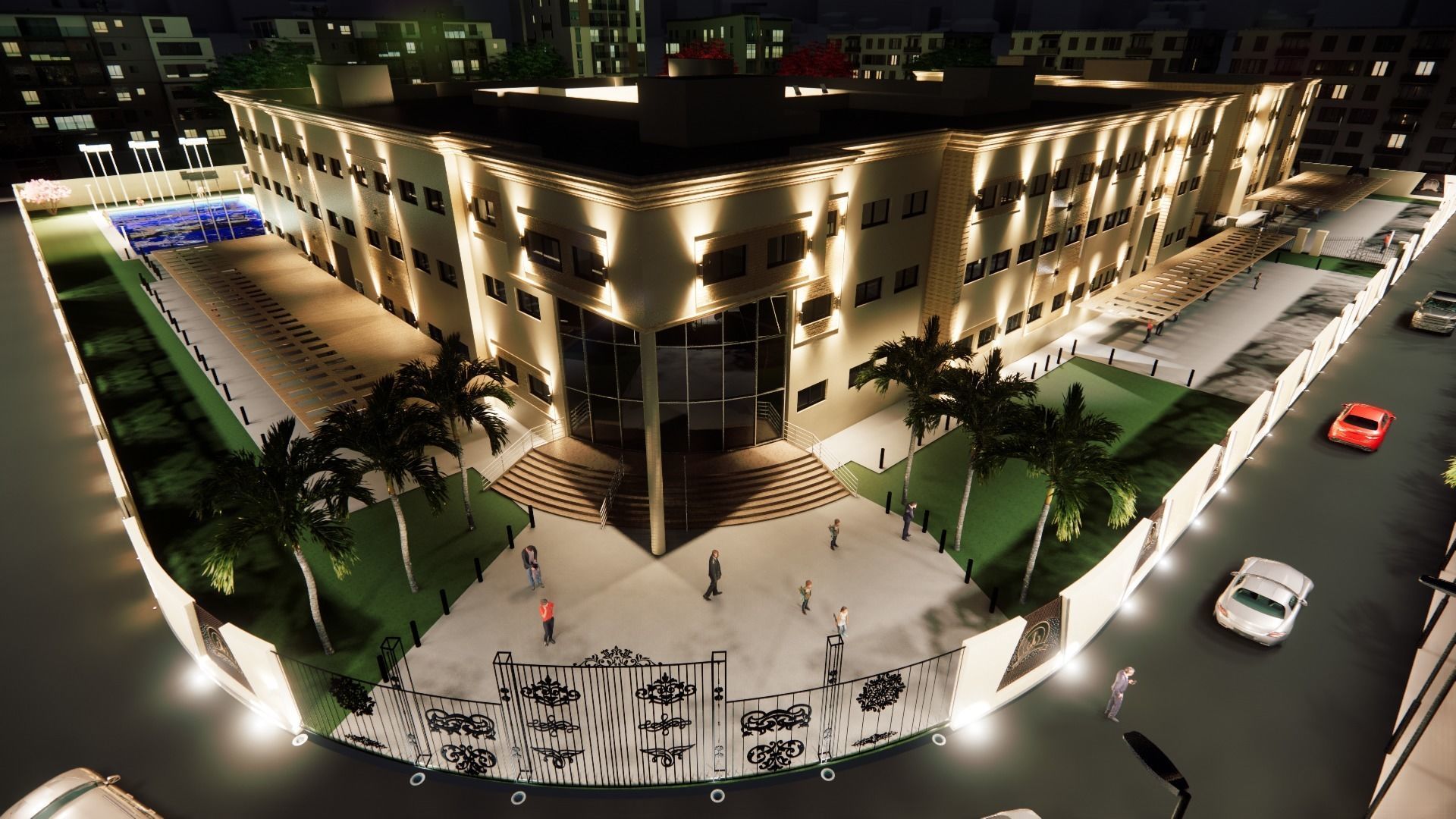 School-School Building-university building  3D model 3D model_4