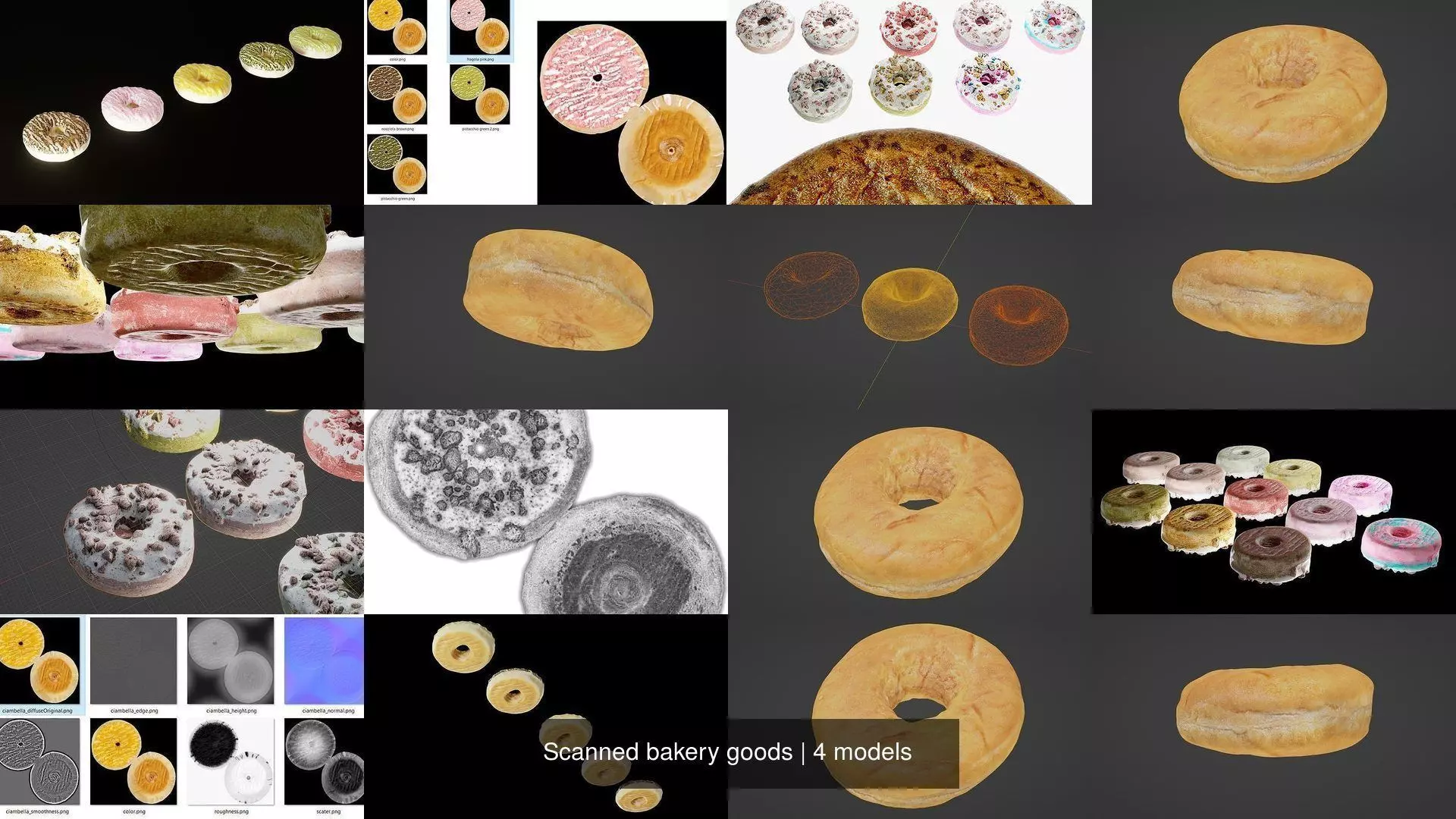 Scanned bakery goods 3D Model Collection_0