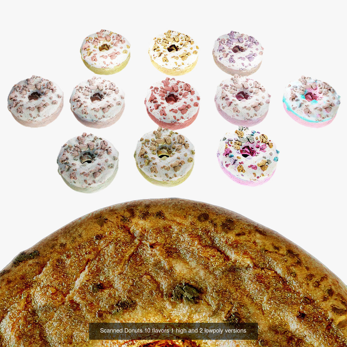 Scanned bakery goods 3D Model Collection_1