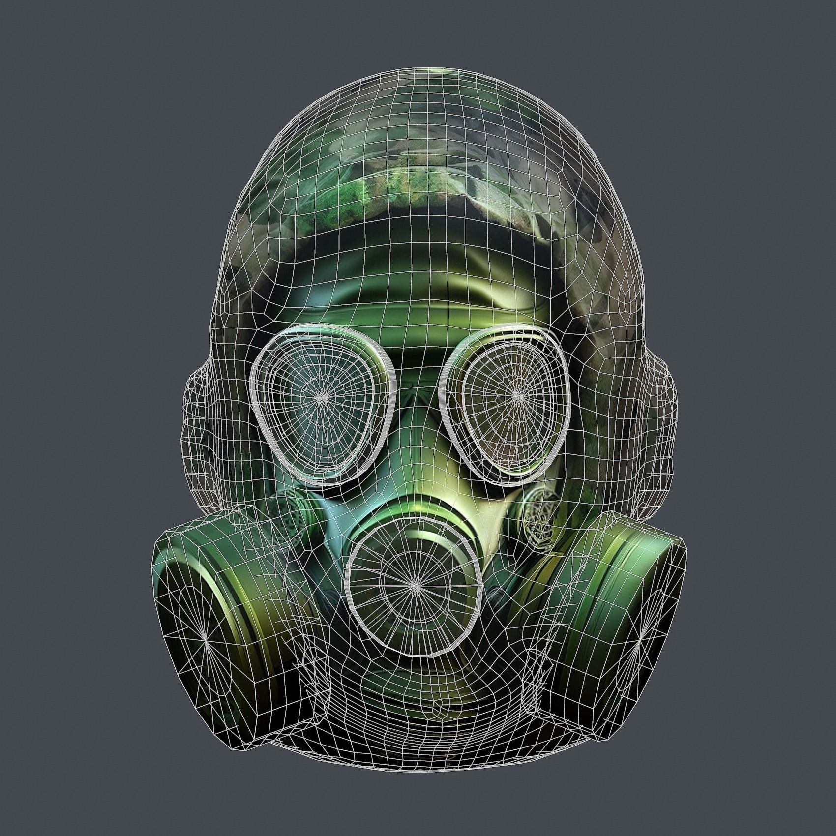 Helmet 3d model military combat Military Low-poly Low-poly 3D model_9