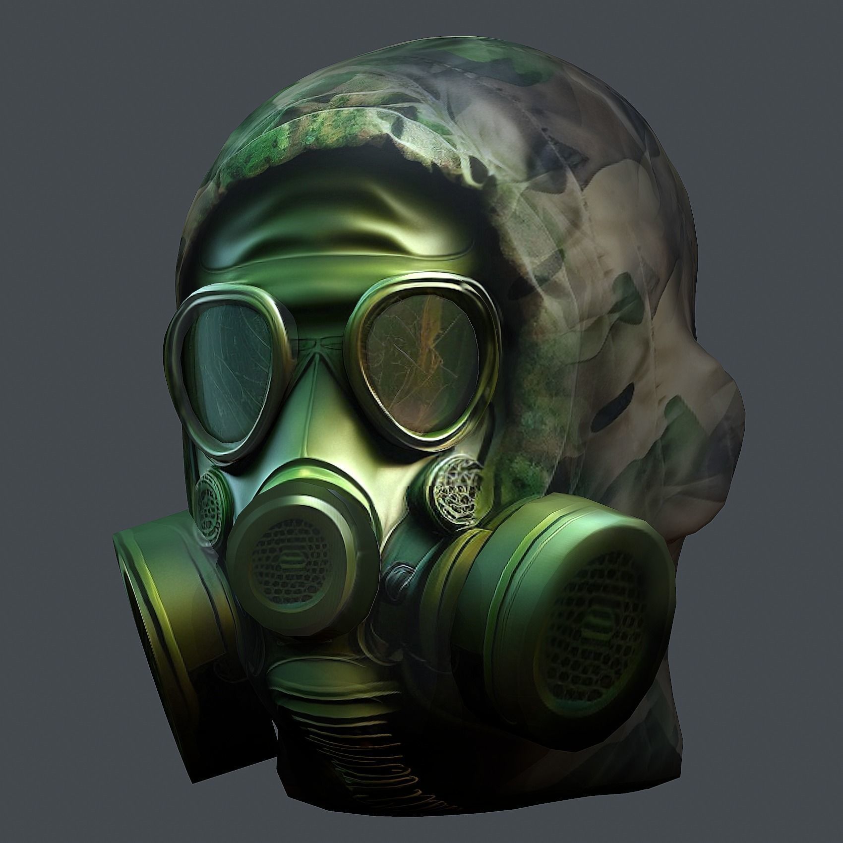 Helmet 3d model military combat Military Low-poly Low-poly 3D model_3