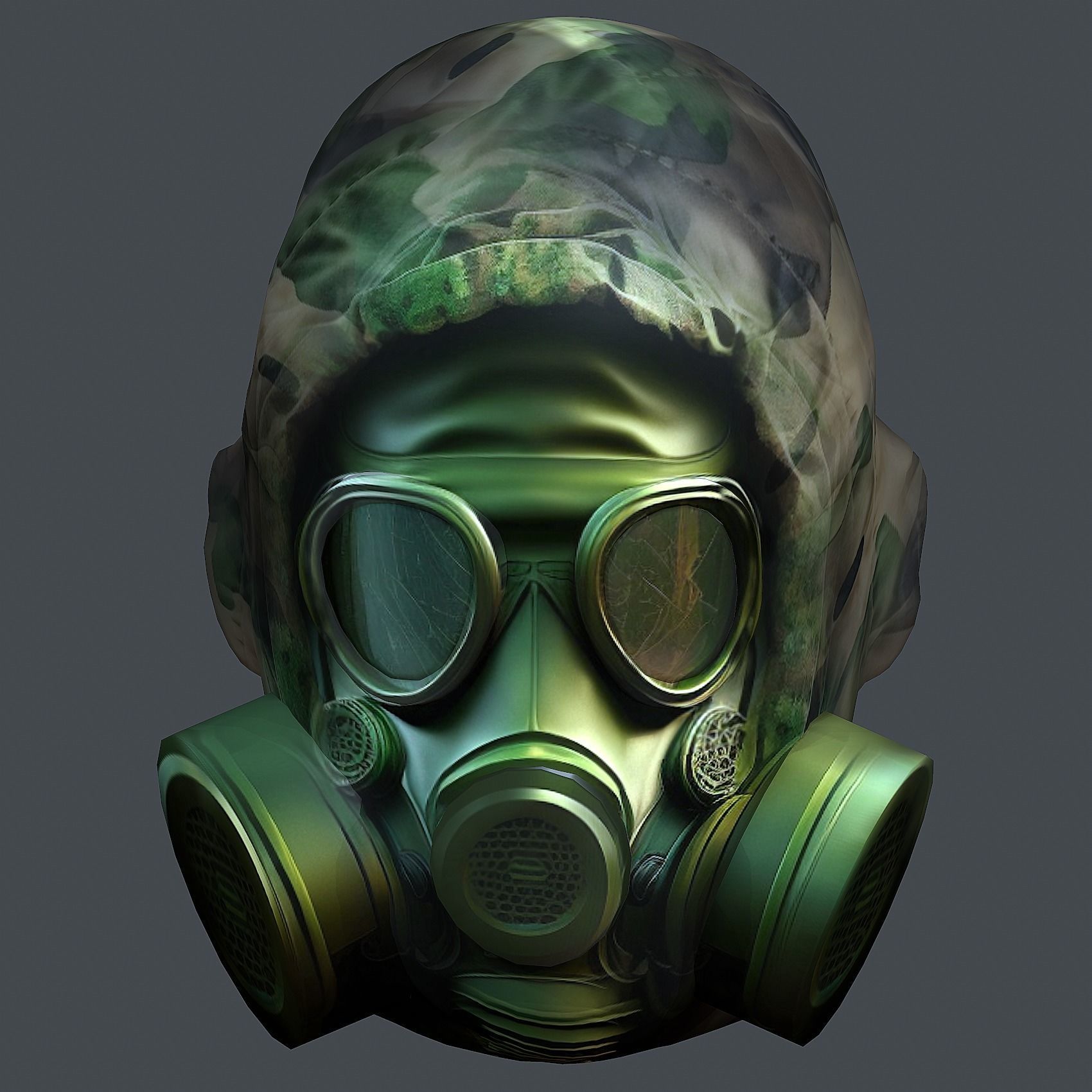 Helmet 3d model military combat Military Low-poly Low-poly 3D model_4