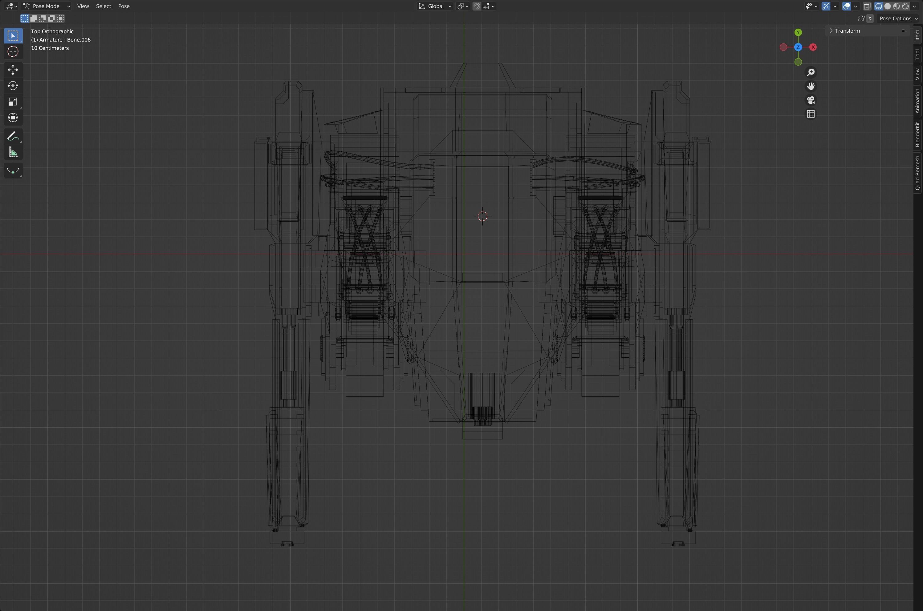 Model of Red Lowpoly Japan Mech EDITABLE Low-poly 3D model_14