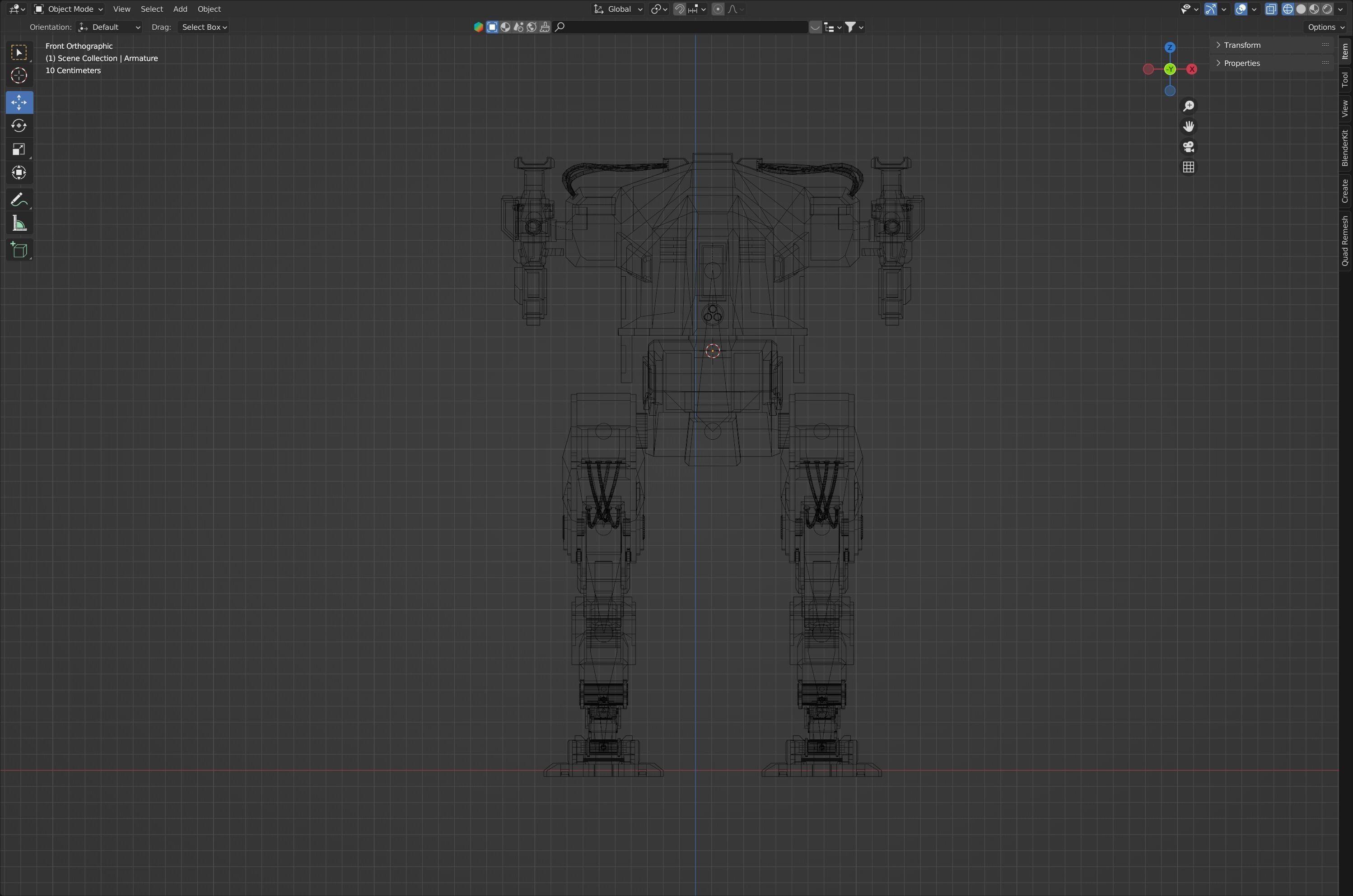 Model of Red Lowpoly Japan Mech EDITABLE Low-poly 3D model_12