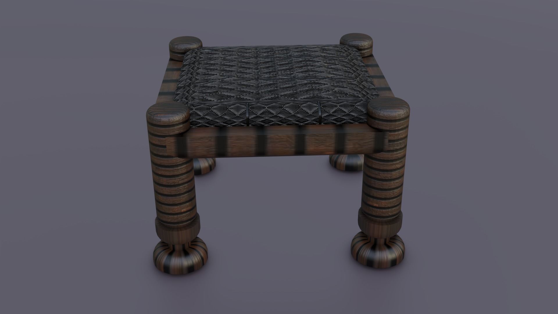 Stool 3D Model Low-poly 3D model_1