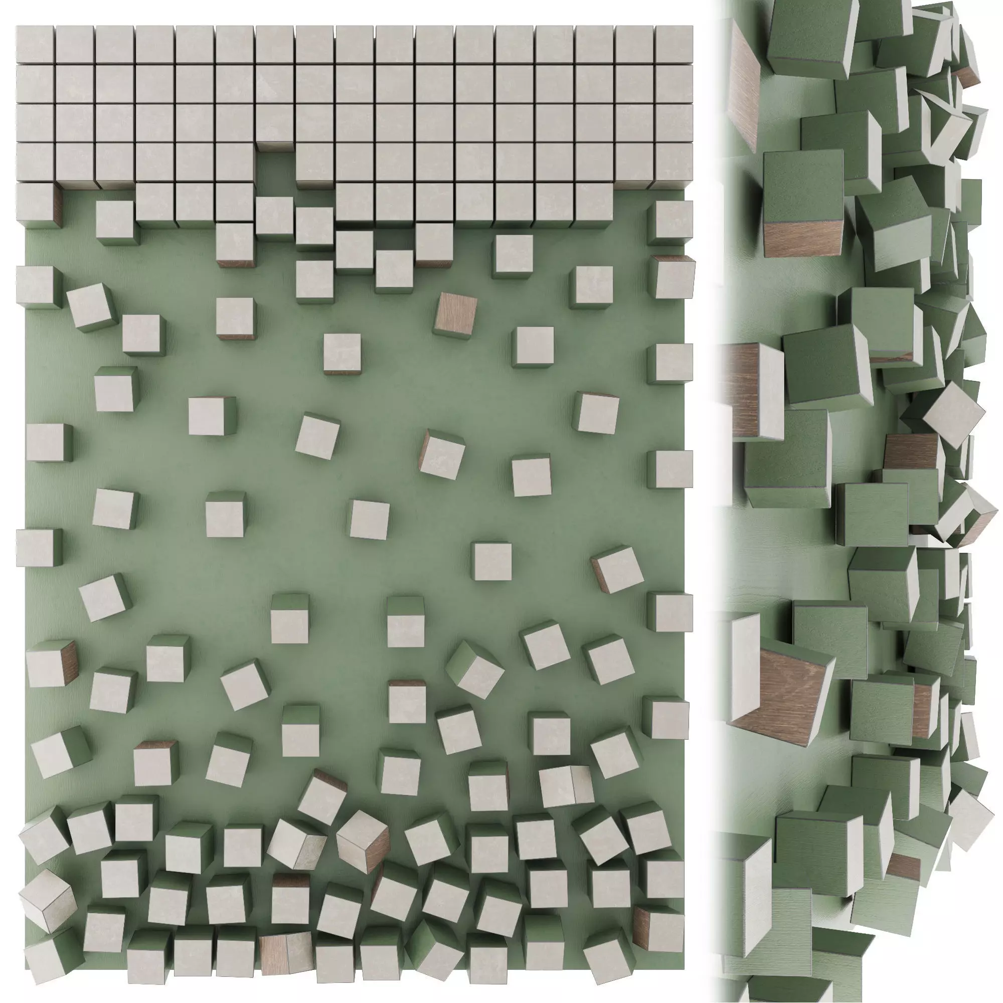 Wooden panel 3D model_0