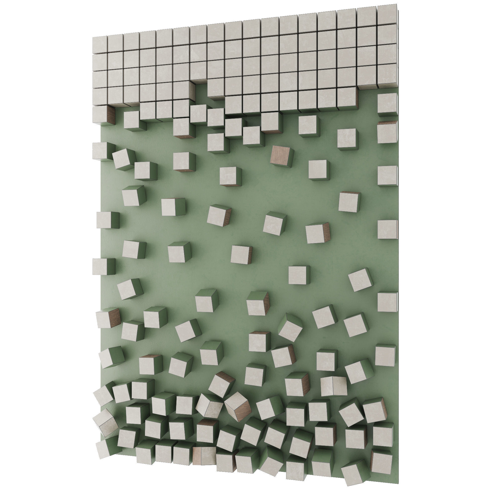 Wooden panel 3D model_3