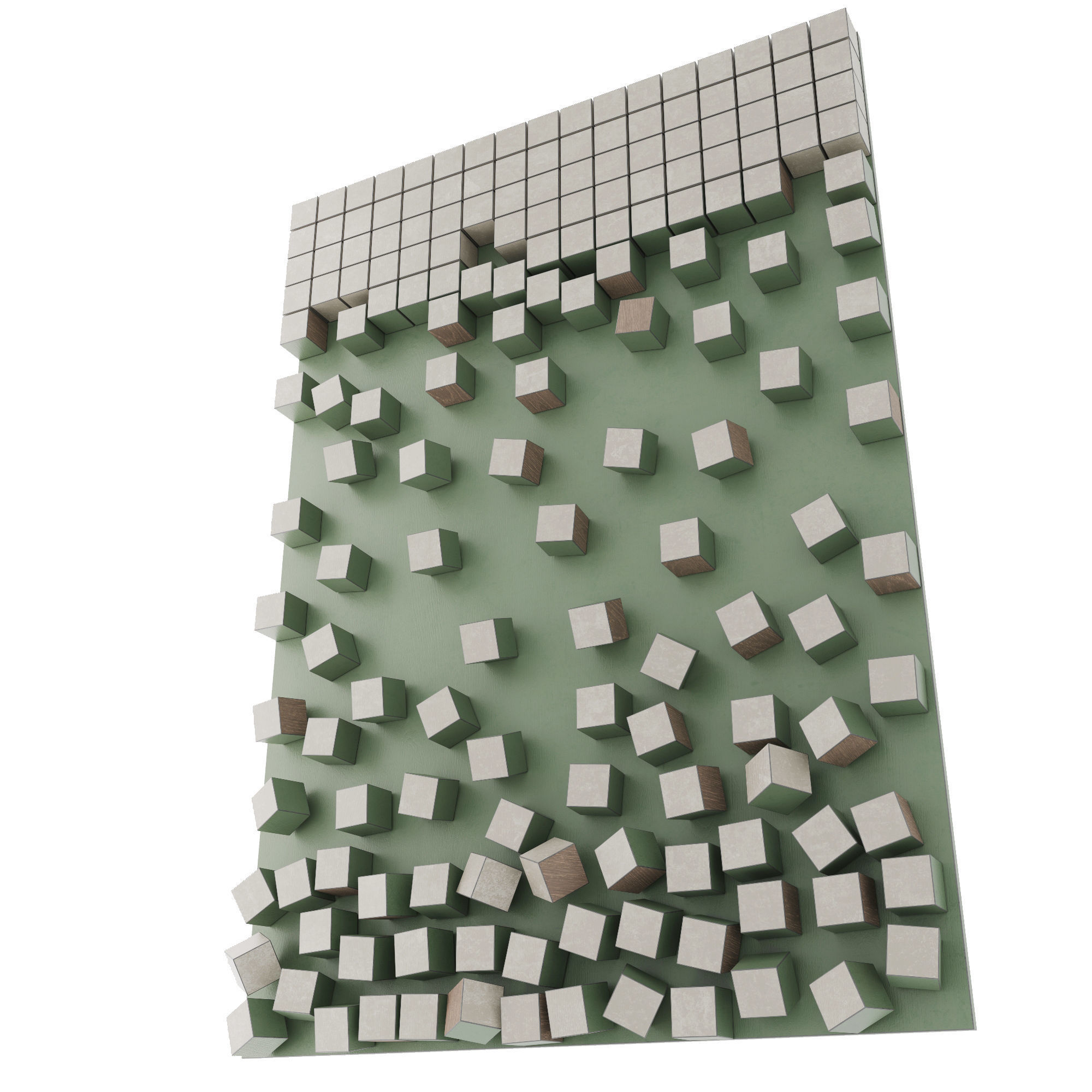 Wooden panel 3D model_4