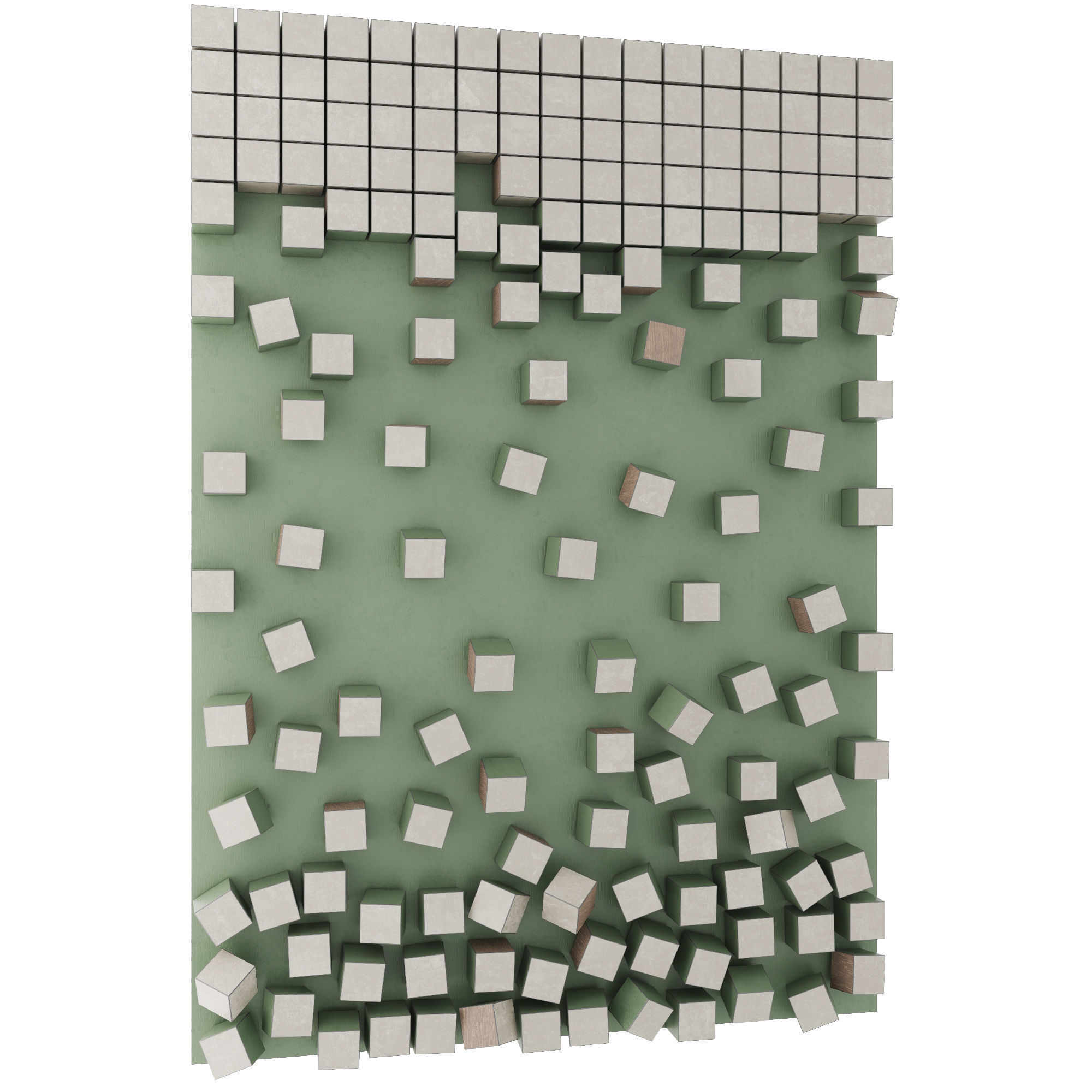 Wooden panel 3D model_2