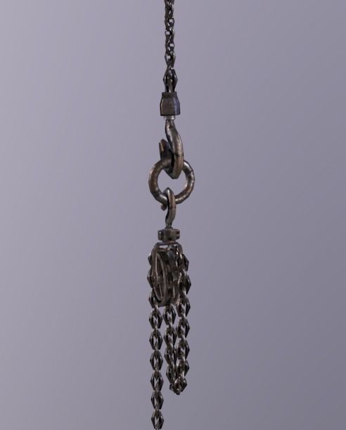 Old Rust Chain Low-poly 3D model_4