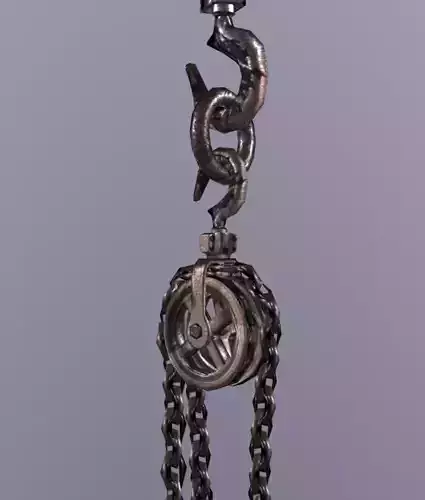 Old Rust Chain Low-poly 3D model