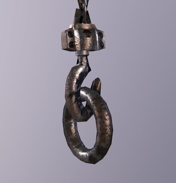 Old Rust Chain Low-poly 3D model_3