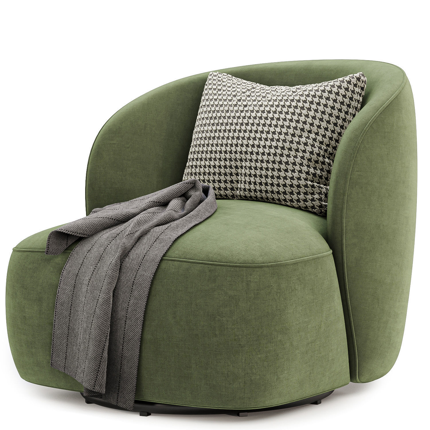 blanc lisette swivel armchair 3D model_3