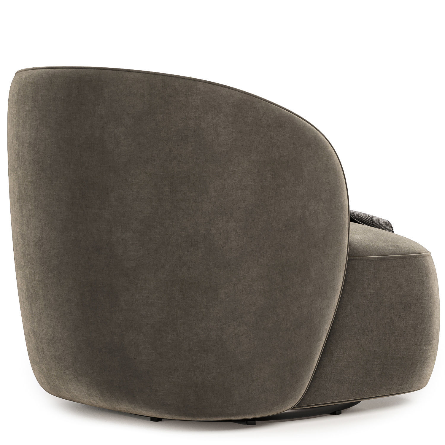 blanc lisette swivel armchair 3D model_4