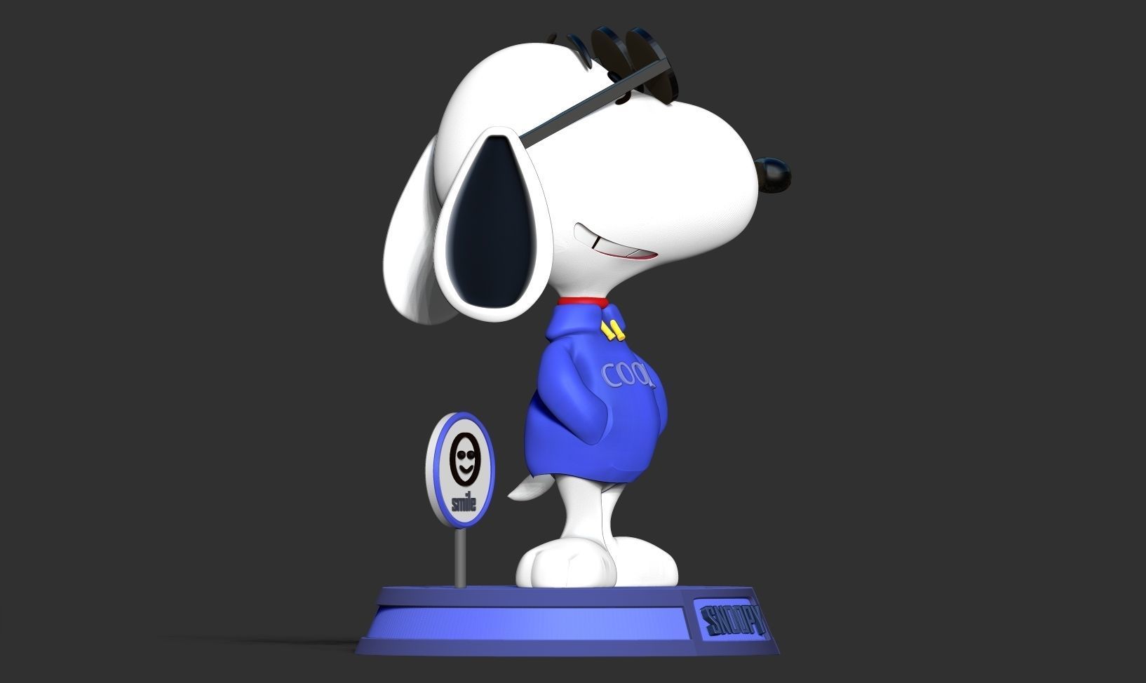 Cool Snoopy Dog 3D print model_15