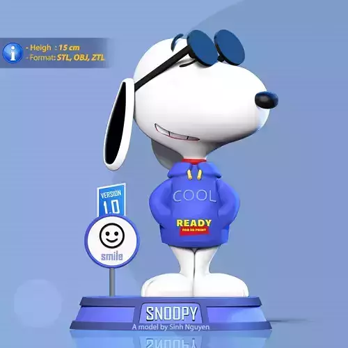 Cool Snoopy Dog 3D print model