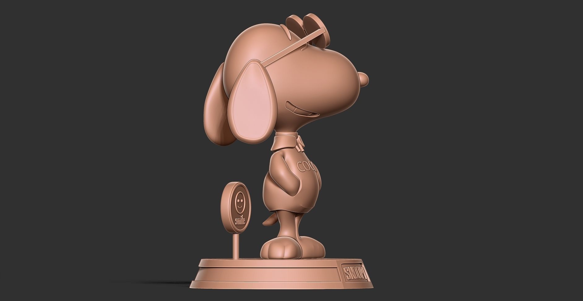 Cool Snoopy Dog 3D print model_16