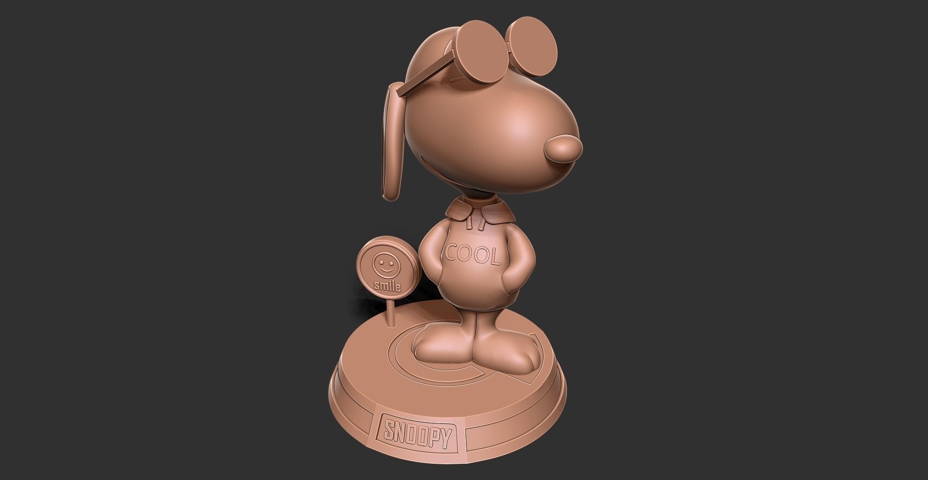 Cool Snoopy Dog 3D print model_18