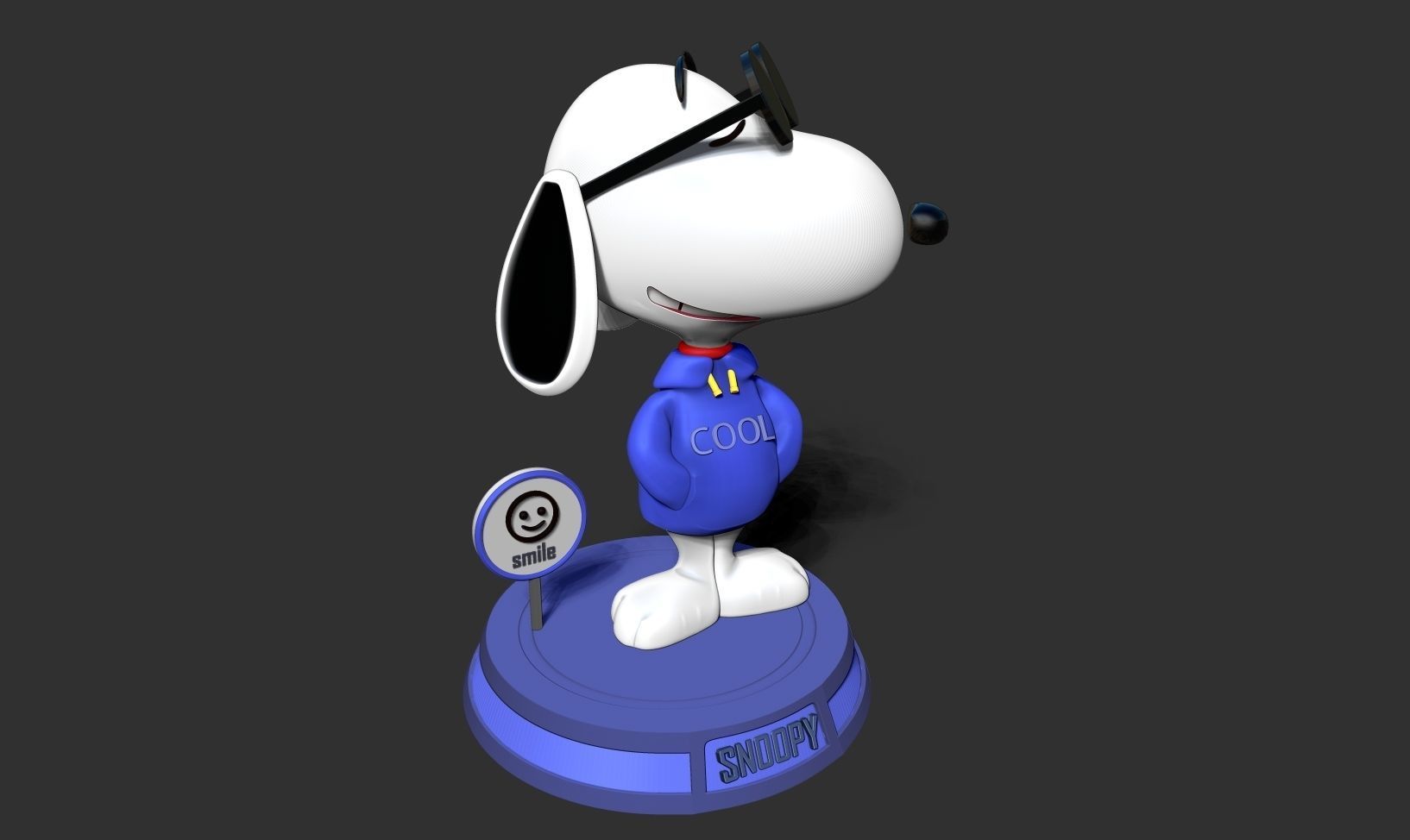 Cool Snoopy Dog 3D print model_17
