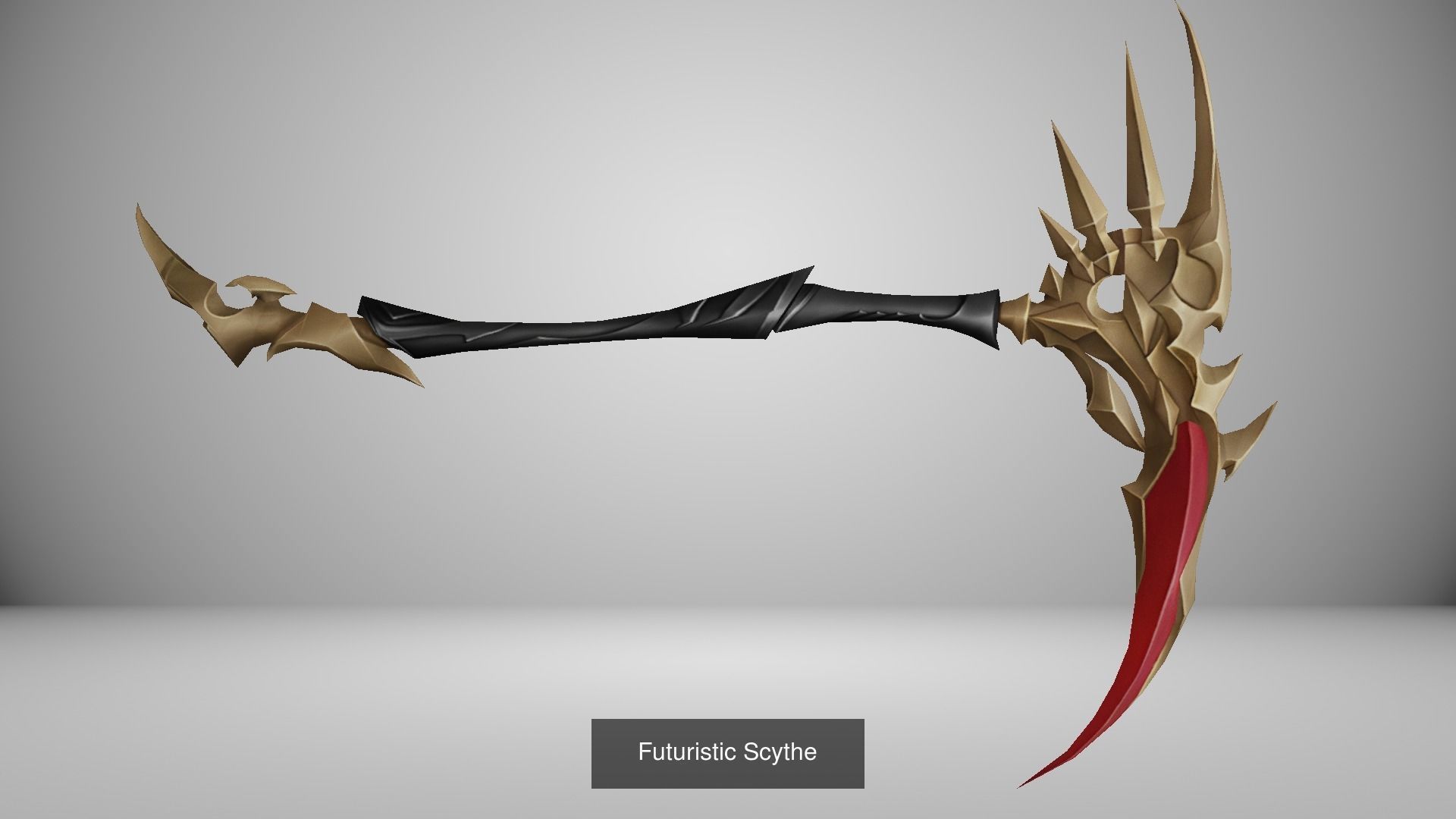 16 Piece Scythe Weapon Pack 3D Model Collection_2