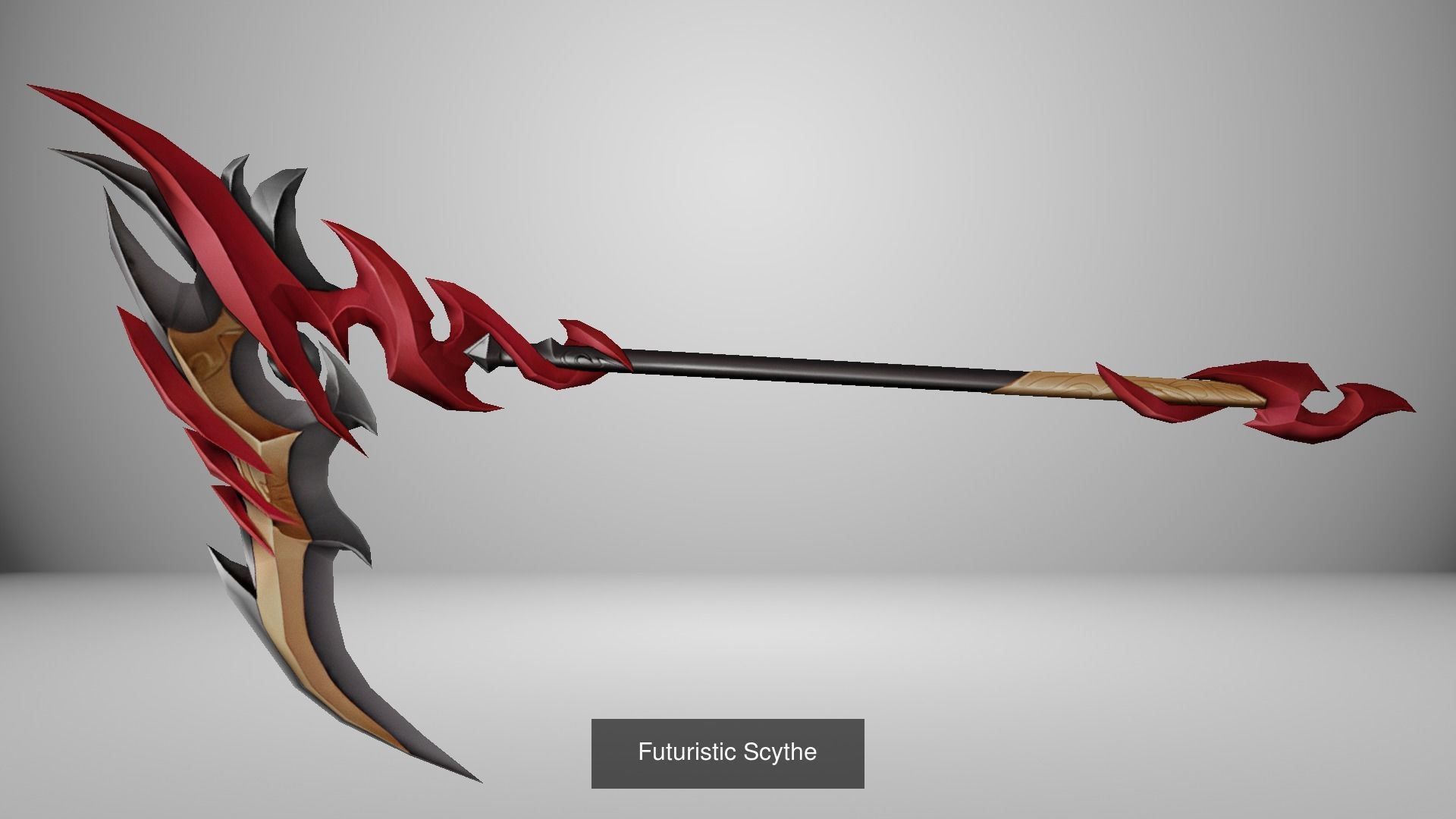 16 Piece Scythe Weapon Pack 3D Model Collection_3