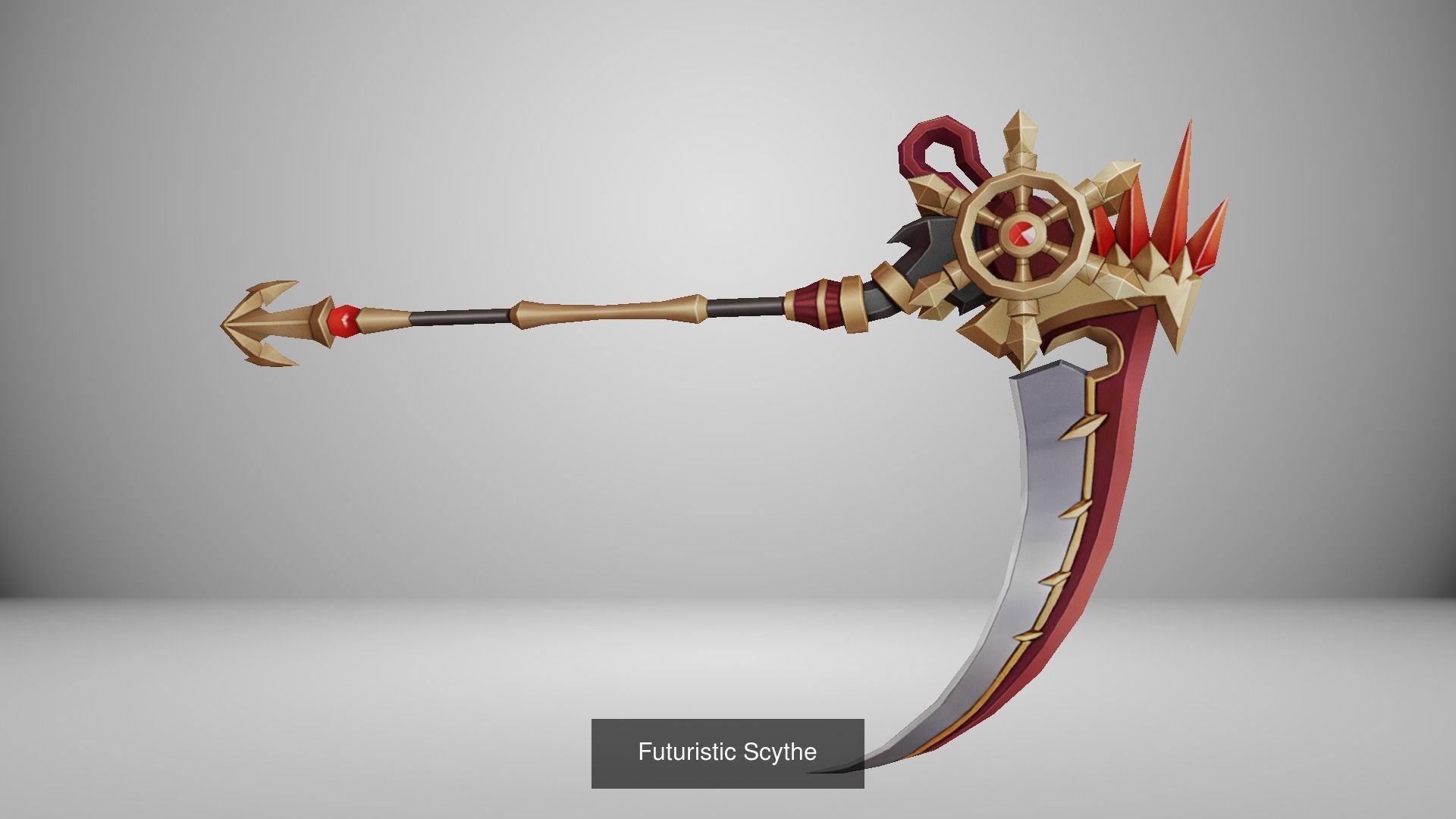 16 Piece Scythe Weapon Pack 3D Model Collection_4