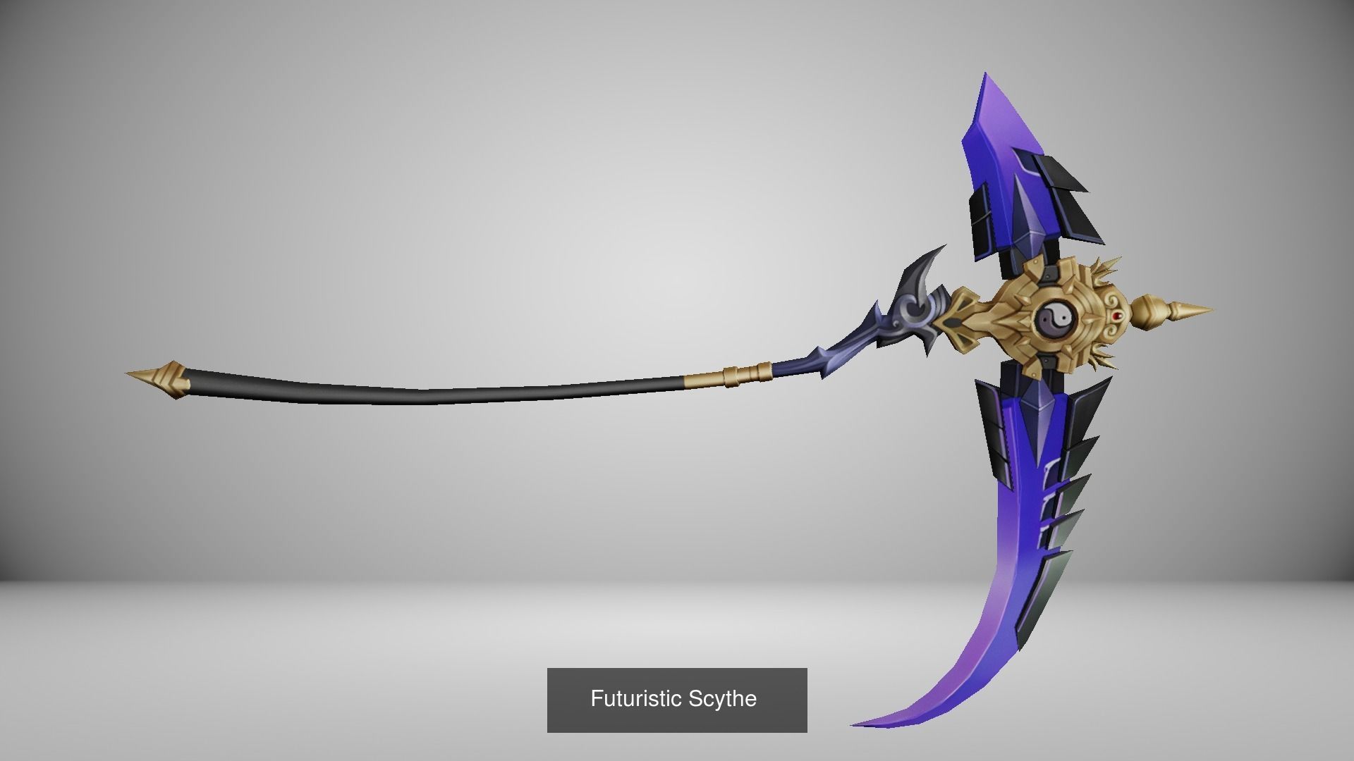 16 Piece Scythe Weapon Pack 3D Model Collection_1