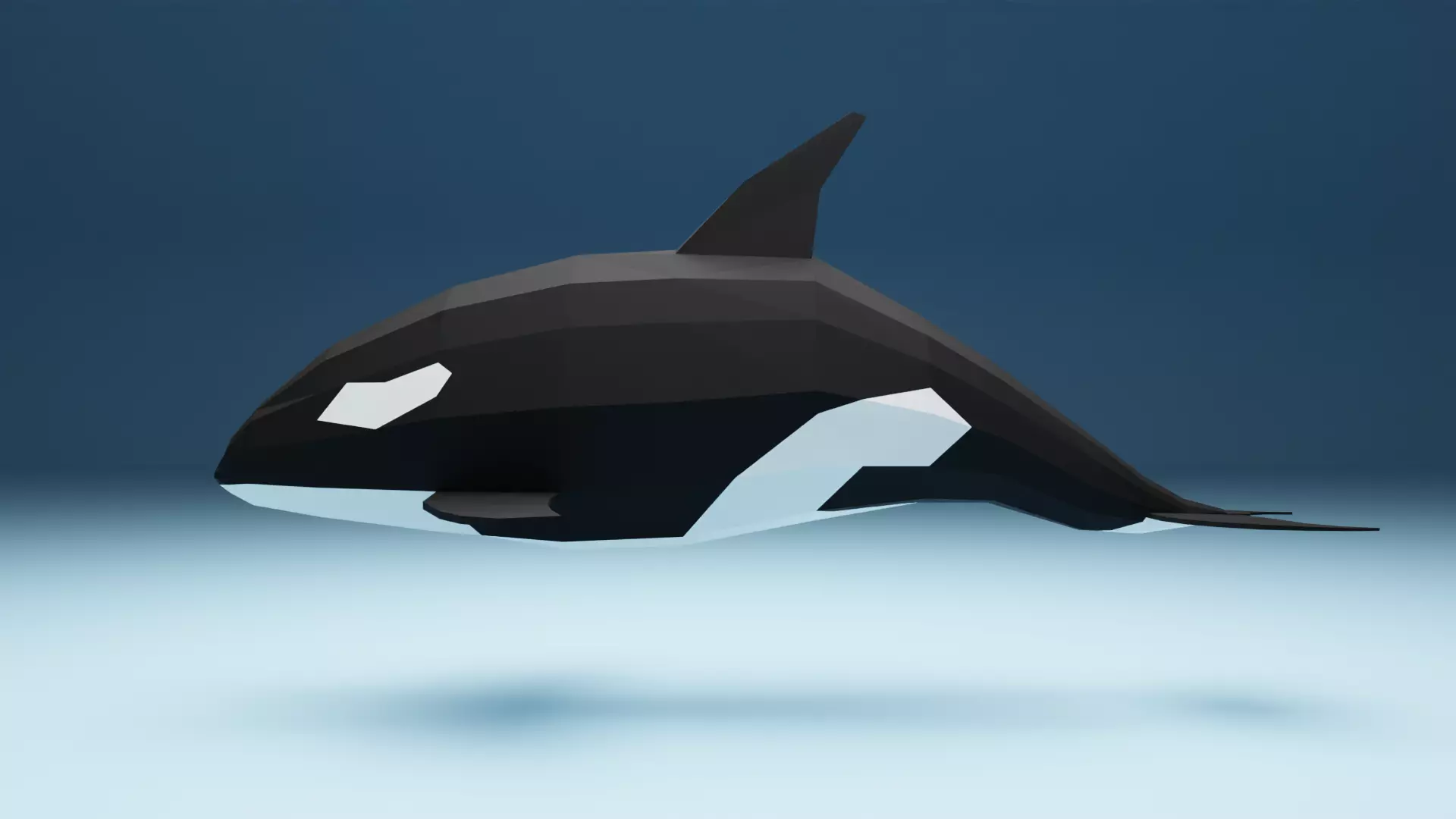 Low poly Killer Whale Free low-poly 3D model