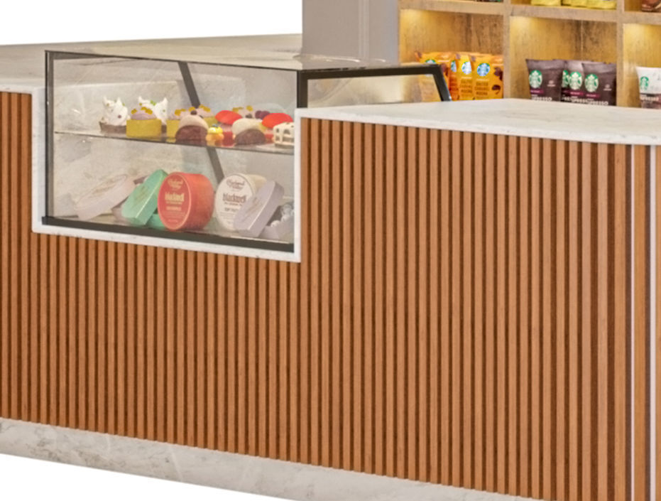 Coffee point with dessert display 3D model_3