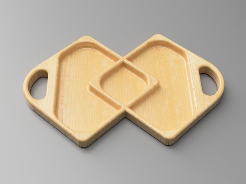 Serving Tray V5 Vector Files for CNC and 3D Print DXF STL 3D print model_4