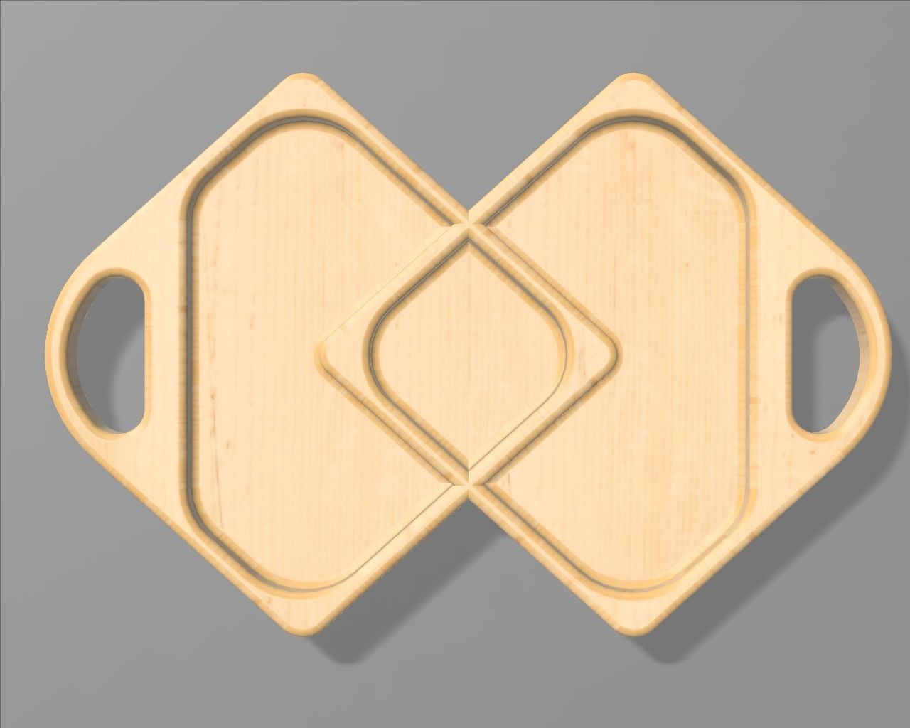 Serving Tray V5 Vector Files for CNC and 3D Print DXF STL 3D print model_1