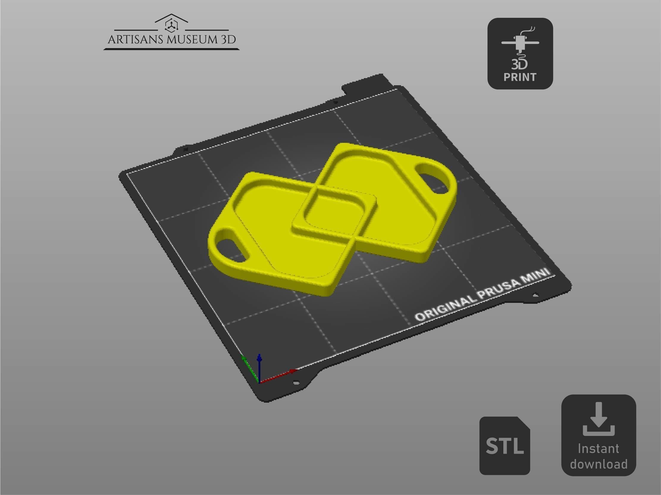 Serving Tray V5 Vector Files for CNC and 3D Print DXF STL 3D print model_2