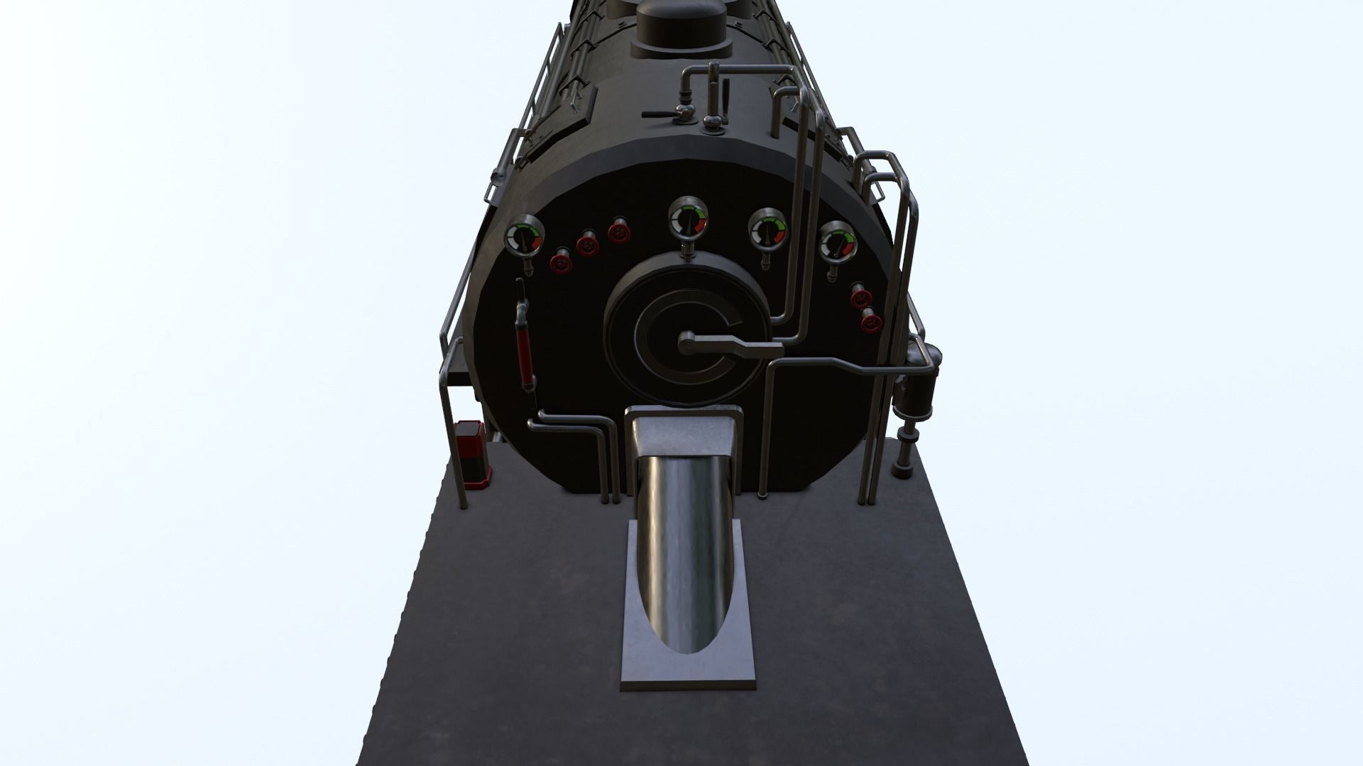Steam Train - Rigged Low-poly 3D model_10