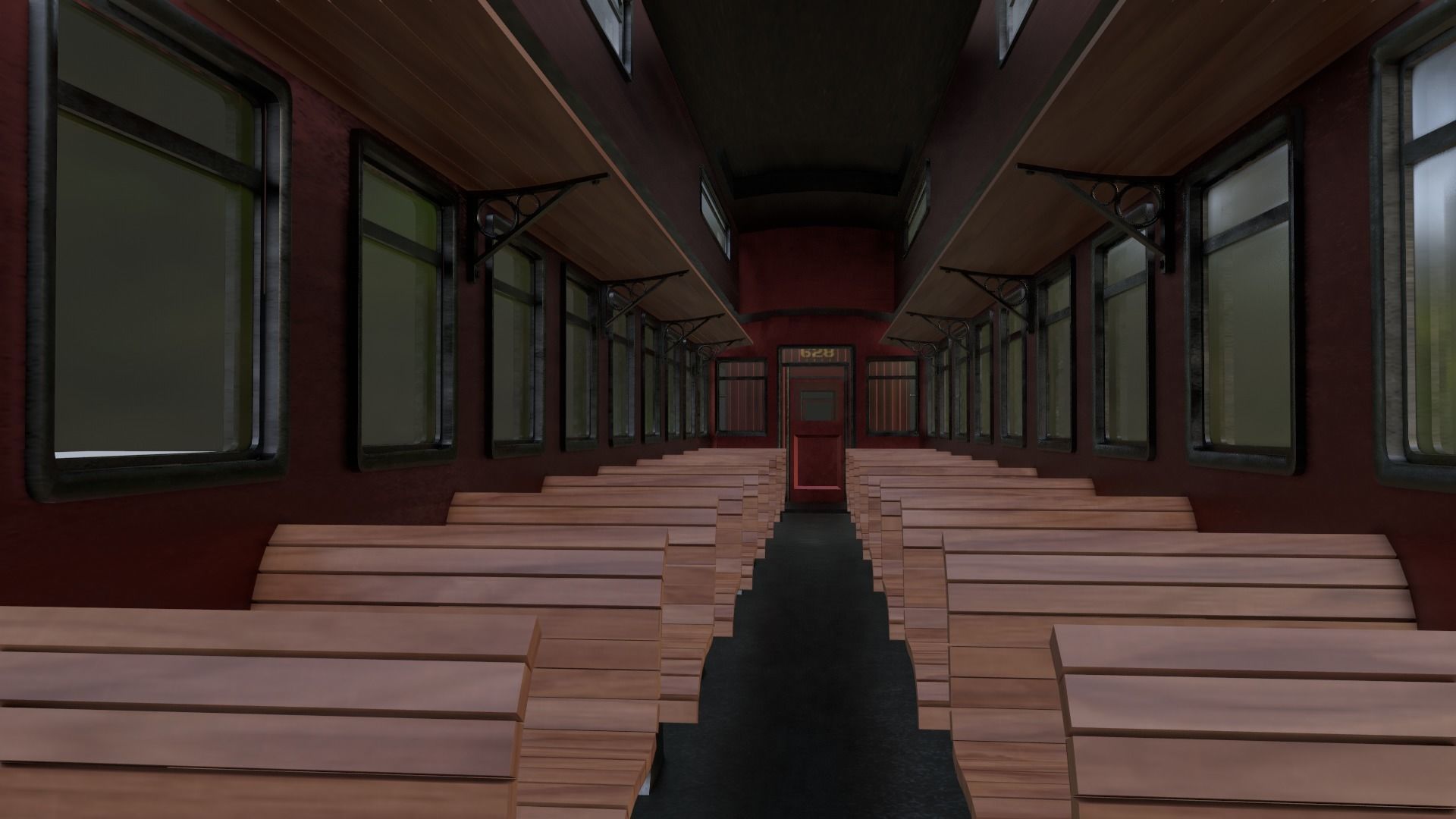 Steam Train - Rigged Low-poly 3D model_19
